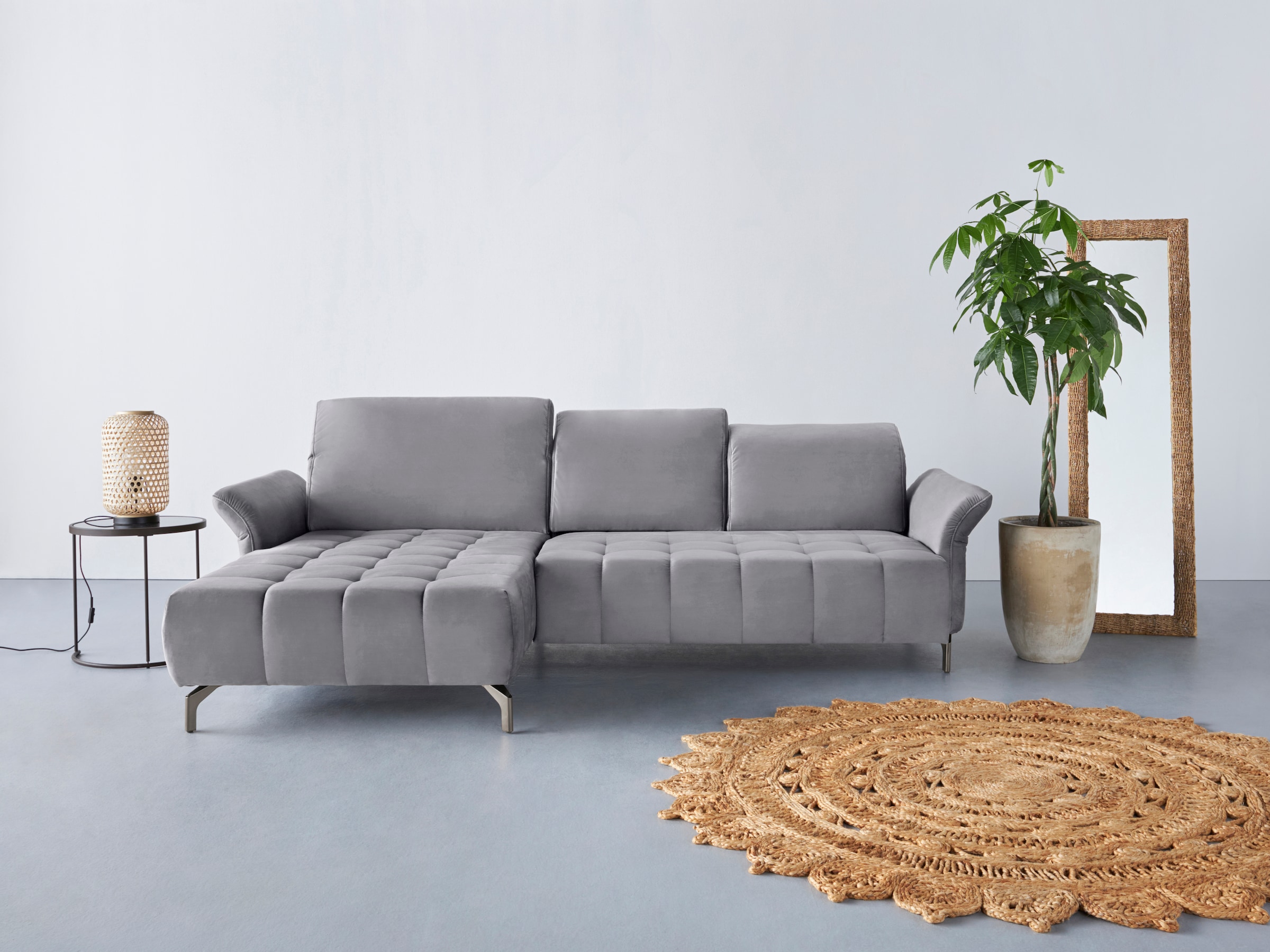 Home affaire Ecksofa »Fresh L-Form« Federkern, wahlweise Kopfteilverstellun günstig online kaufen