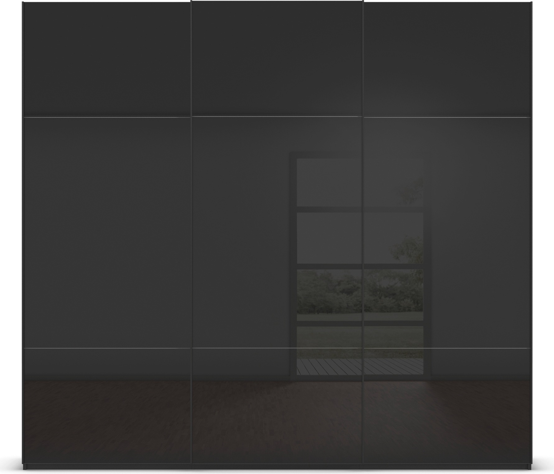 rauch Schwebetürenschrank »Kleiderschrank Schrank Garderobe Schlafzimmerschrank CONTIDO«, (in 3 verschiedenen Ausstattungen BASIC/CLASSIC/PREMIUM), aus hochwertigem Material in 6 Breiten 2 Griff-Farben MADE IN GERMANY
