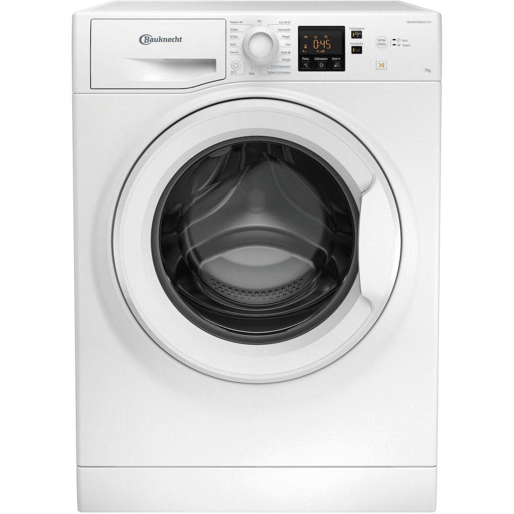 BAUKNECHT Waschmaschine »WBP 714A«, WBP 714A, 7 kg, 1400 U/min, Kurz 45' – saubere Wäsche bei voller Beladung in nur 45 Minuten