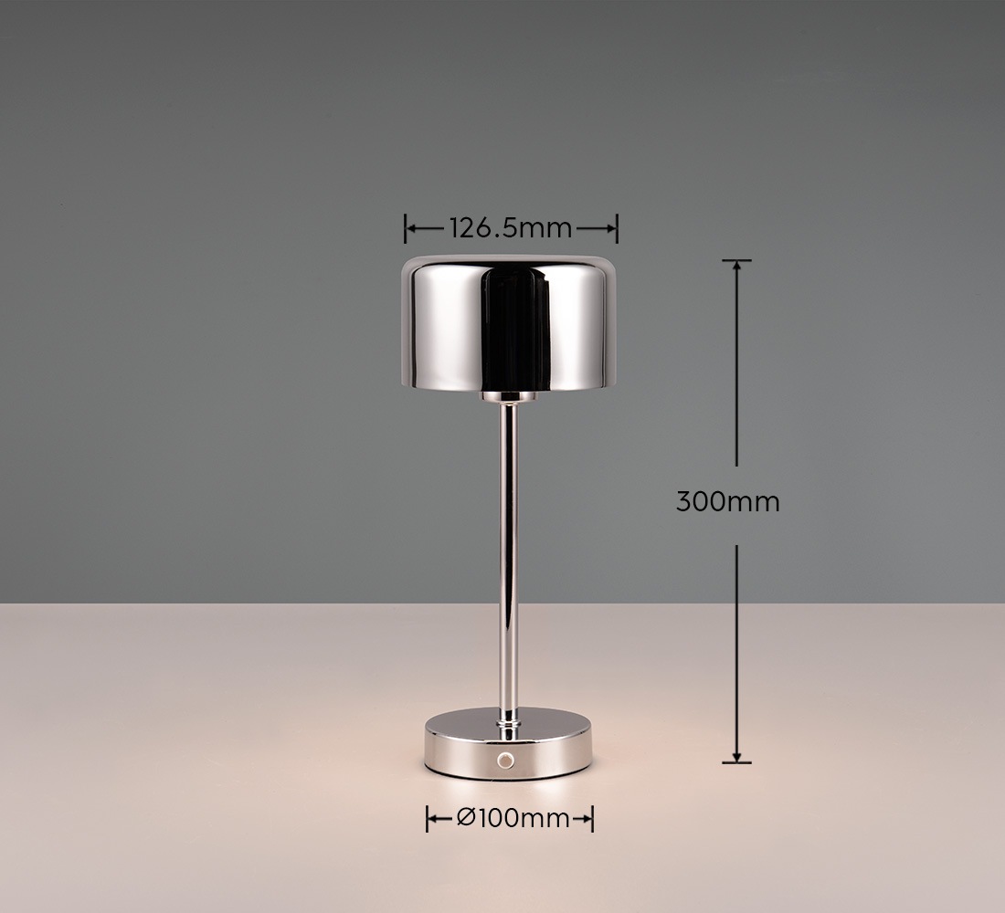 Leonique LED Tischleuchte »Kadira«, 1 flammig, Leuchtmittel LED-Board | LED fest integriert, Akku Tischlampe mit USB-C Anschluss, Touchdimmer 4 Stufen, Höhe 30cm
