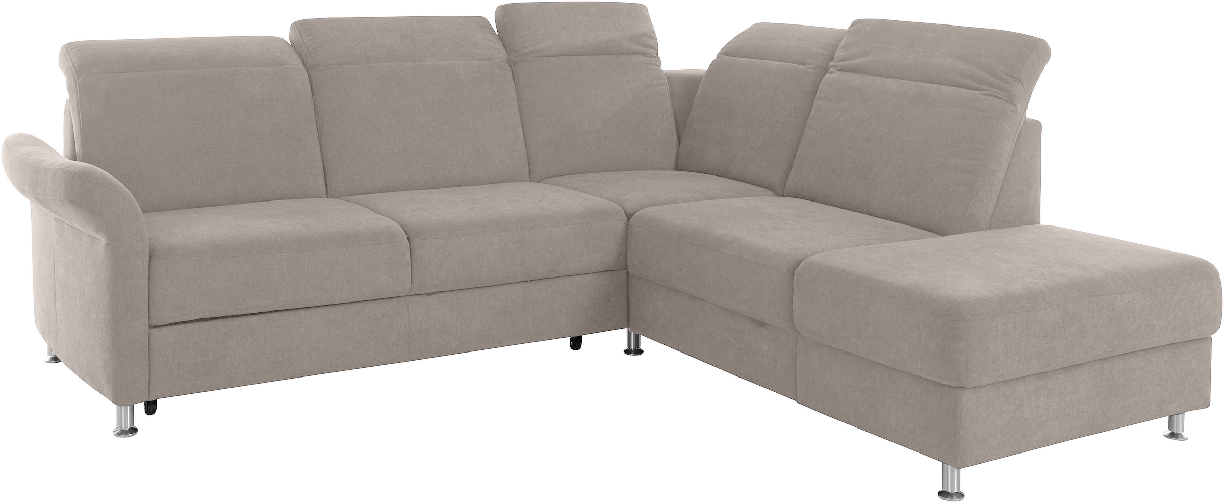 sit&more Ecksofa »Darwin L-Form«, inklusive Federkern, wahlweise mit Kopfteilverstellung, Bettfunktion