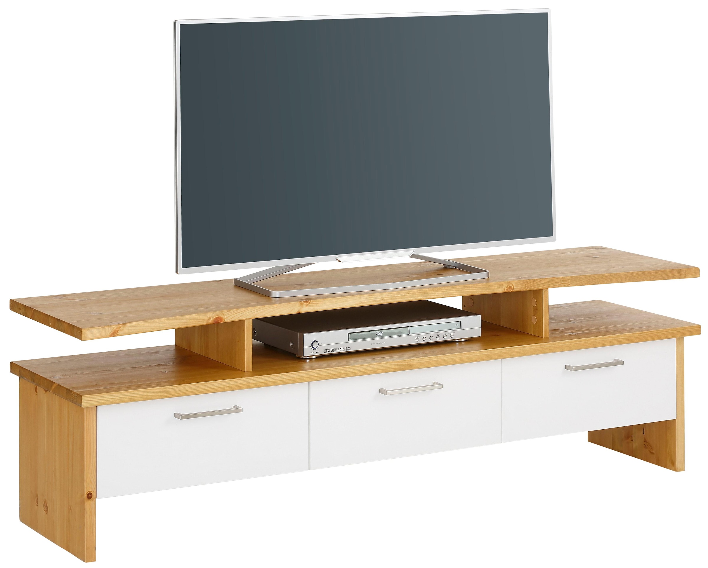 Home affaire TV-Board »Ixo«, Breite 148 cm, mit 3 Schubladen, aus masiver Kiefer, FSC®