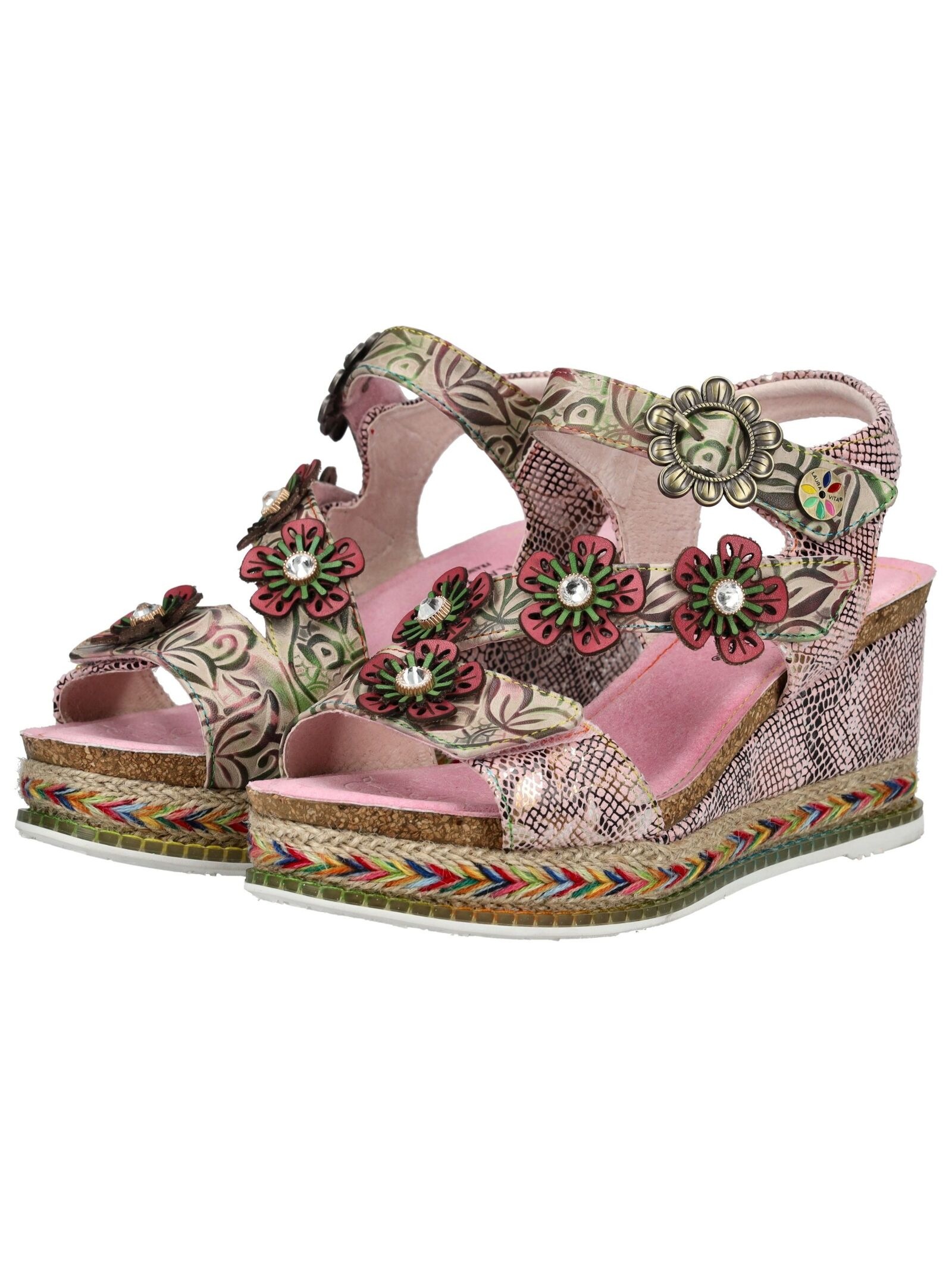 LAURA VITA Keilsandalette »LAURA VITA Sandalen Leder/Synthetik«