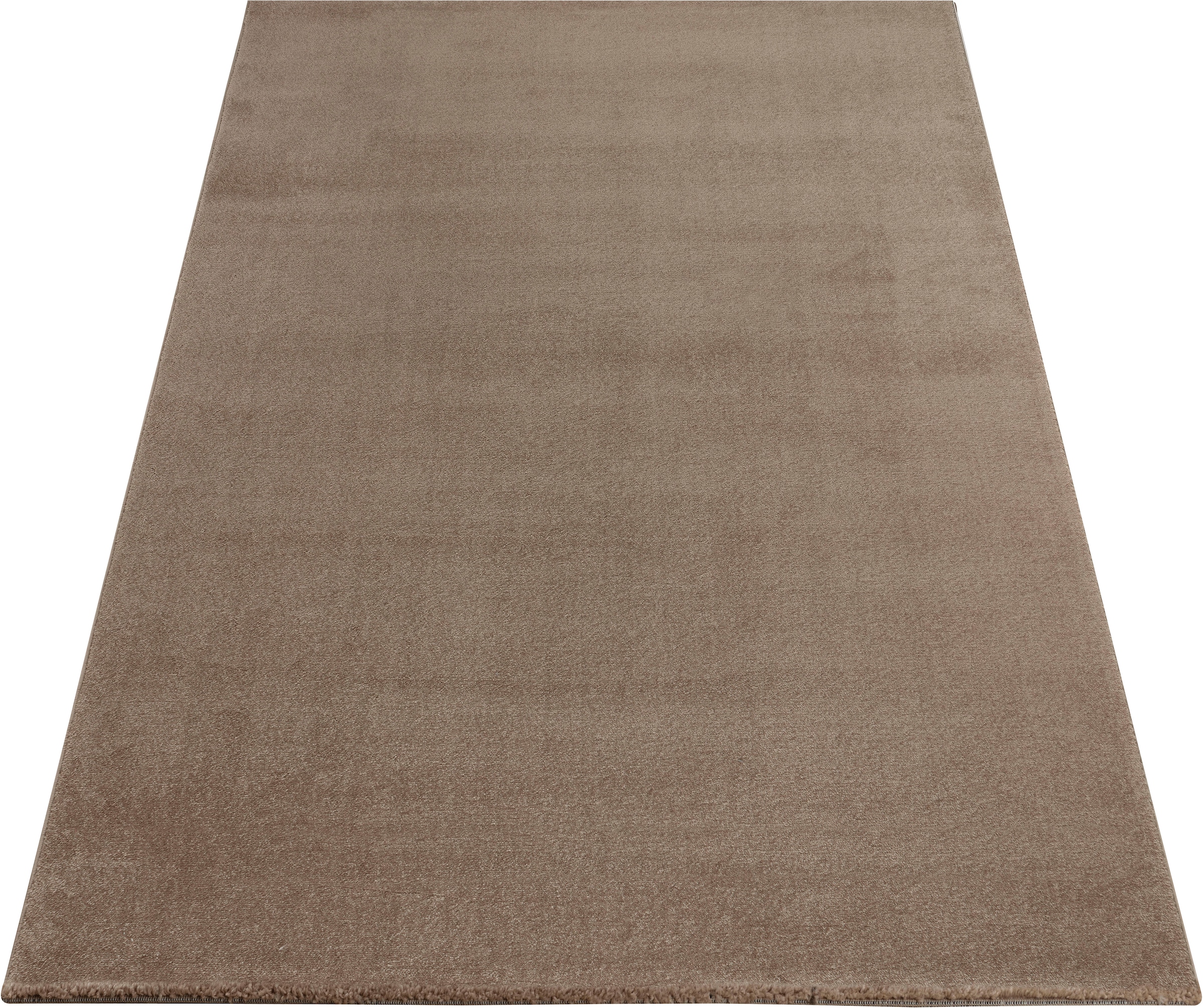my home Teppich »Kurzflor-Webteppich GRANADA 4800, uni Soft Touch«, rechteckig, 20 mm Höhe, leichter Glanz, auch in rund, Wohnzimmer, Schlafzimmer, Kinderzimmer