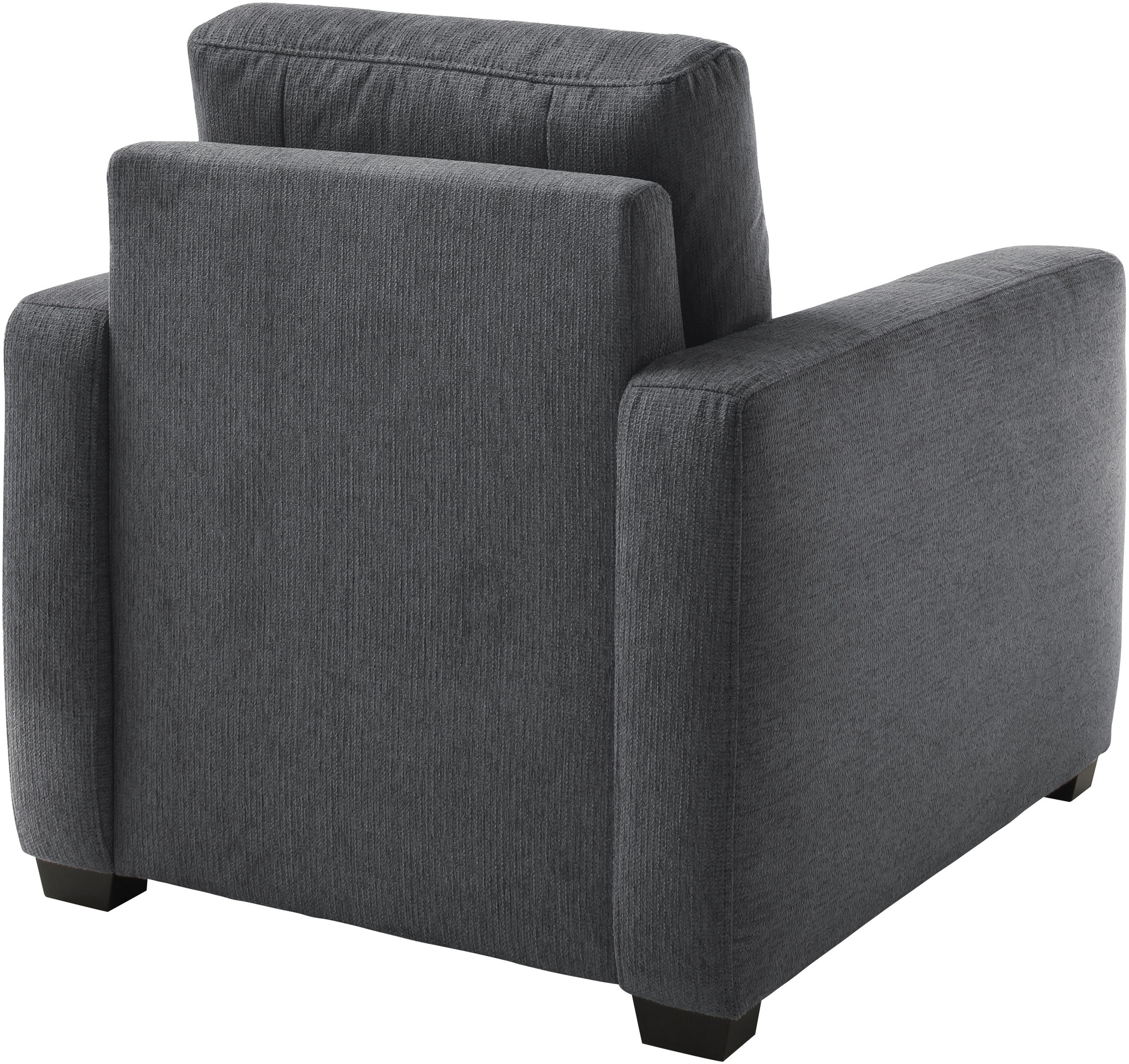 Mr. Couch Sessel »Pierre de Luxe mit Holzfüßen«, (1 St.), Mit Boxpring-Taschenfederkern