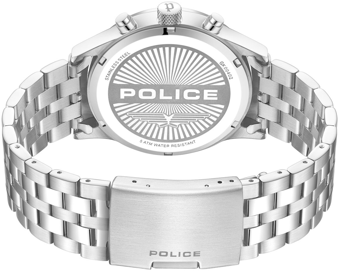 Police Multifunktionsuhr »DRIVER II«, Quarzuhr, Armbanduhr, Herrenuhr, Edelstahlarmband