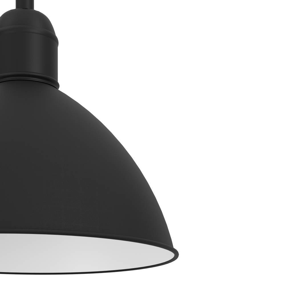 EGLO Hängeleuchte »HYKEHAM Pendellampe, Stahl, E27, Hängelampe, Esszimmerlampe, Lampe«, 1 flammig, Leuchtmittel E27 | ohne Leuchtmittel, Hängeleuchte, H110 x Ø30,50 cm, schwarz, weiss, 1X40W exkl.