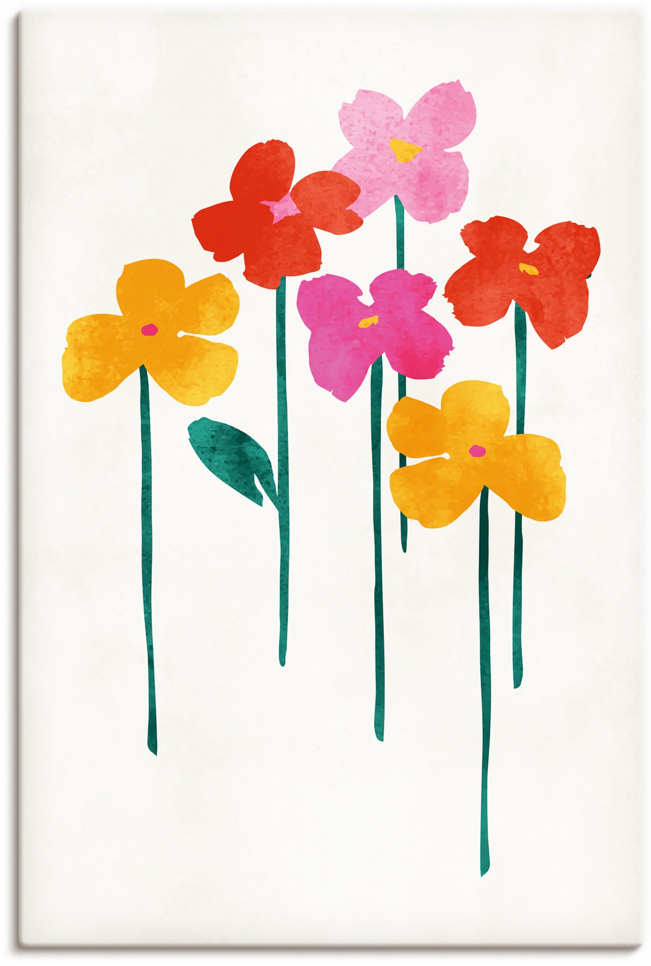 Artland Wandbild »Kleine glückliche Blumen« Blumenbilder 1 Stk. tlg. als Le günstig online kaufen