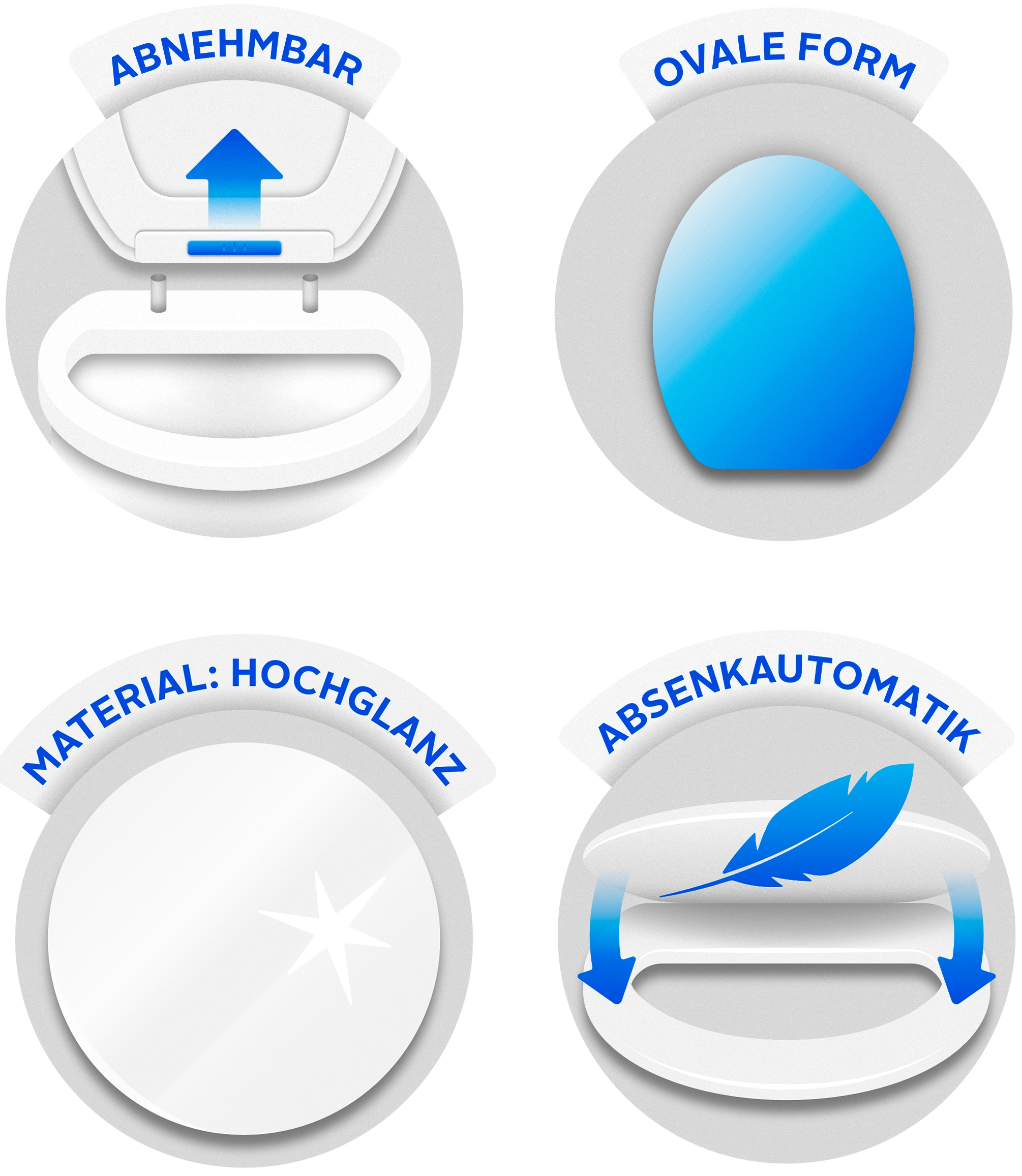 WENKO WC-Sitz »Yak«, mit Softclose, aus Thermoplast