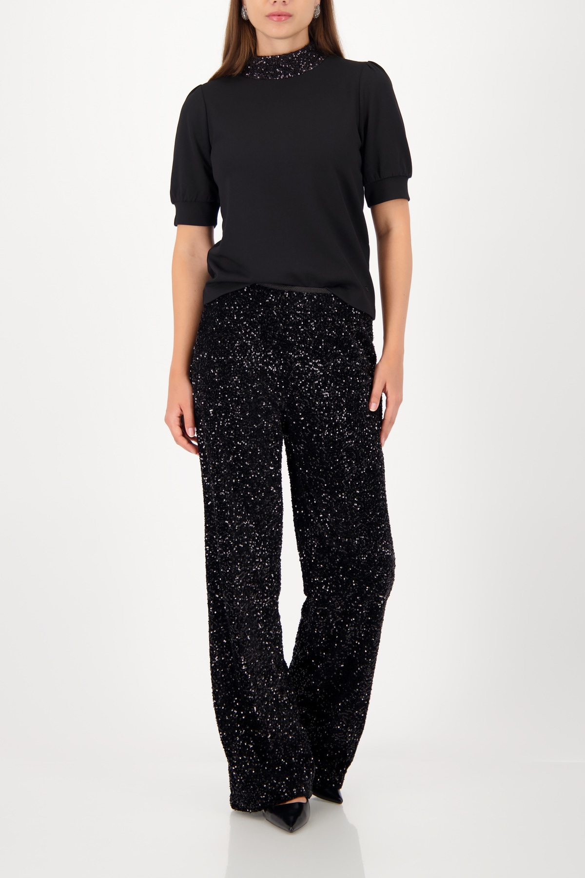 Monari Sweatshirt »Sweatshirt Schmuckkragen«
