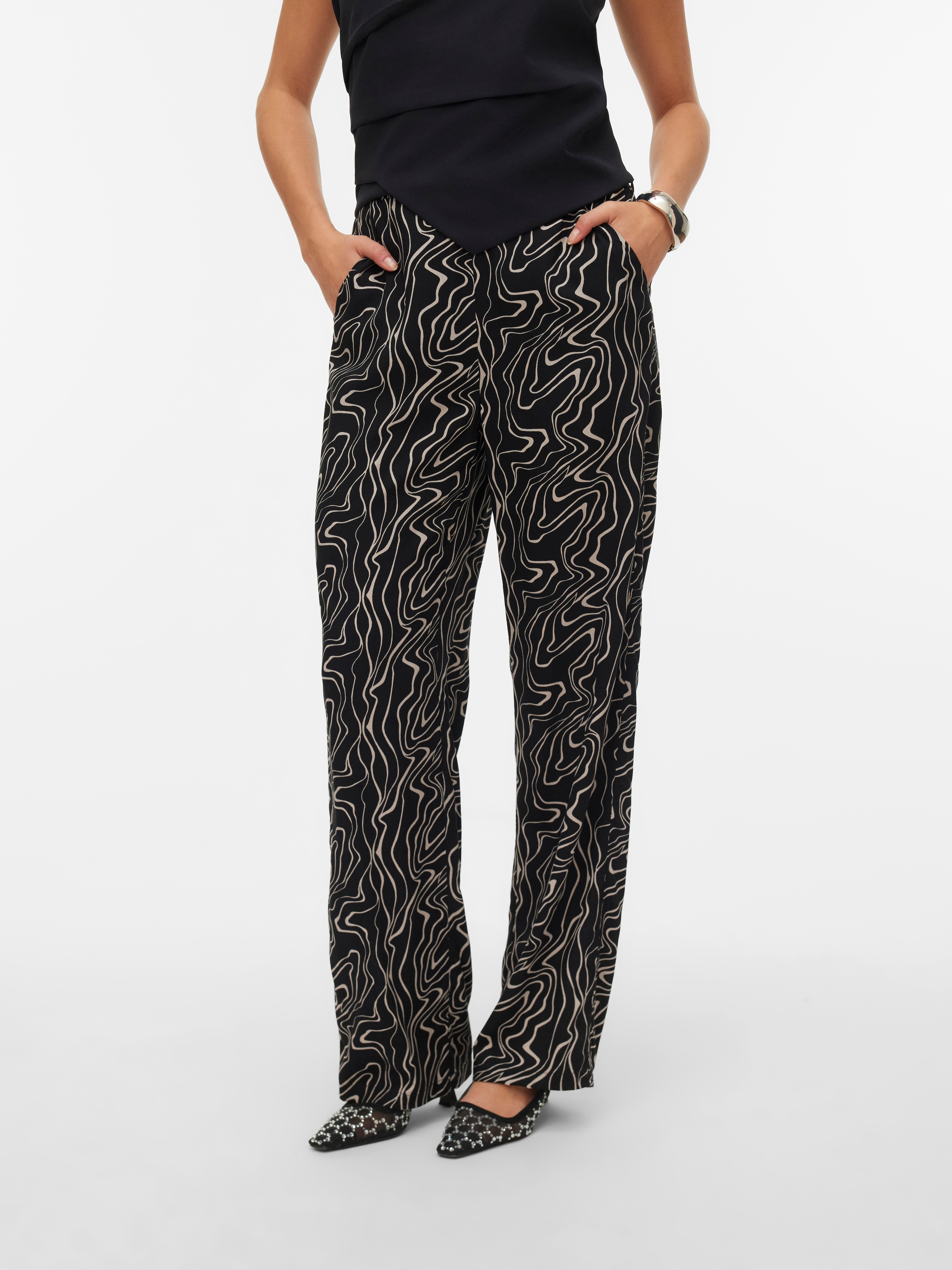 Vero Moda Schlupfhose »VMEASY JOY HW WIDE PANTS WVN GA«  Viskose, loose fit