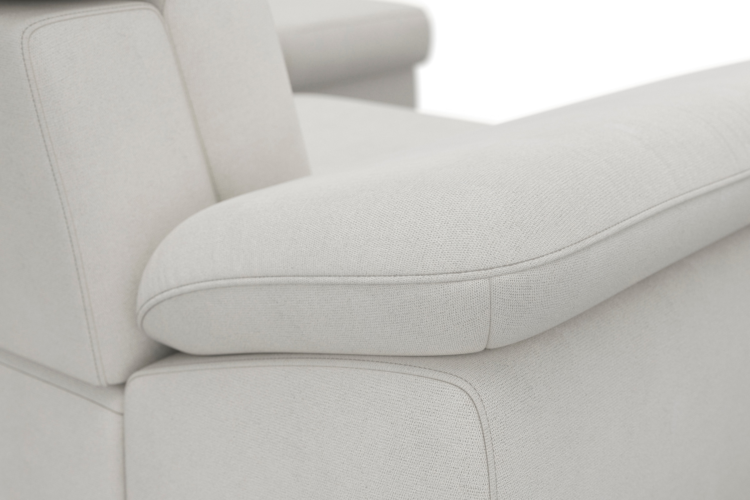 sit&more Ecksofa »Cabrio L-Form, mit Sitztiefenverstellung, Arm- und Kopfteilverstellung«, 3 Nierenkissen, Federkern, optional Bettfunktion und Stauraum