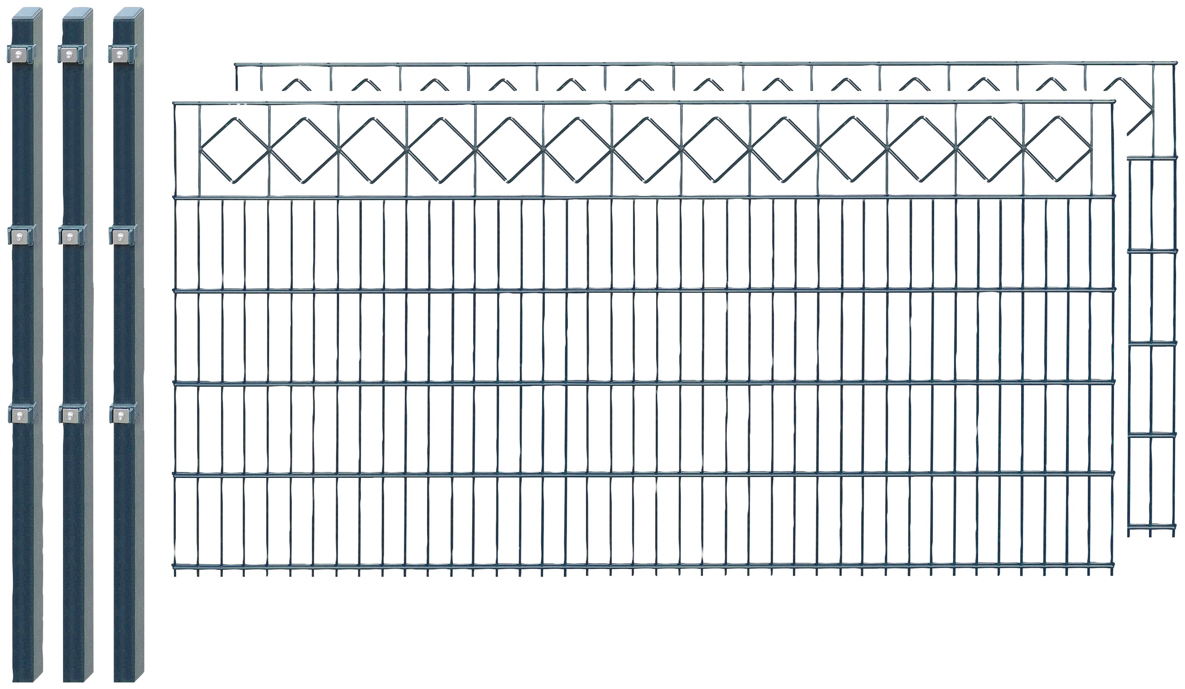 Arvotec Doppelstabmattenzaun »881 - 101«, (Set), 100 cm hoch, 2 Matten für 4 m, 3 Pfosten kaufen