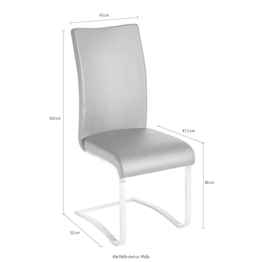 MCA furniture Freischwinger »Arco«, (Set), 2 St., Leder