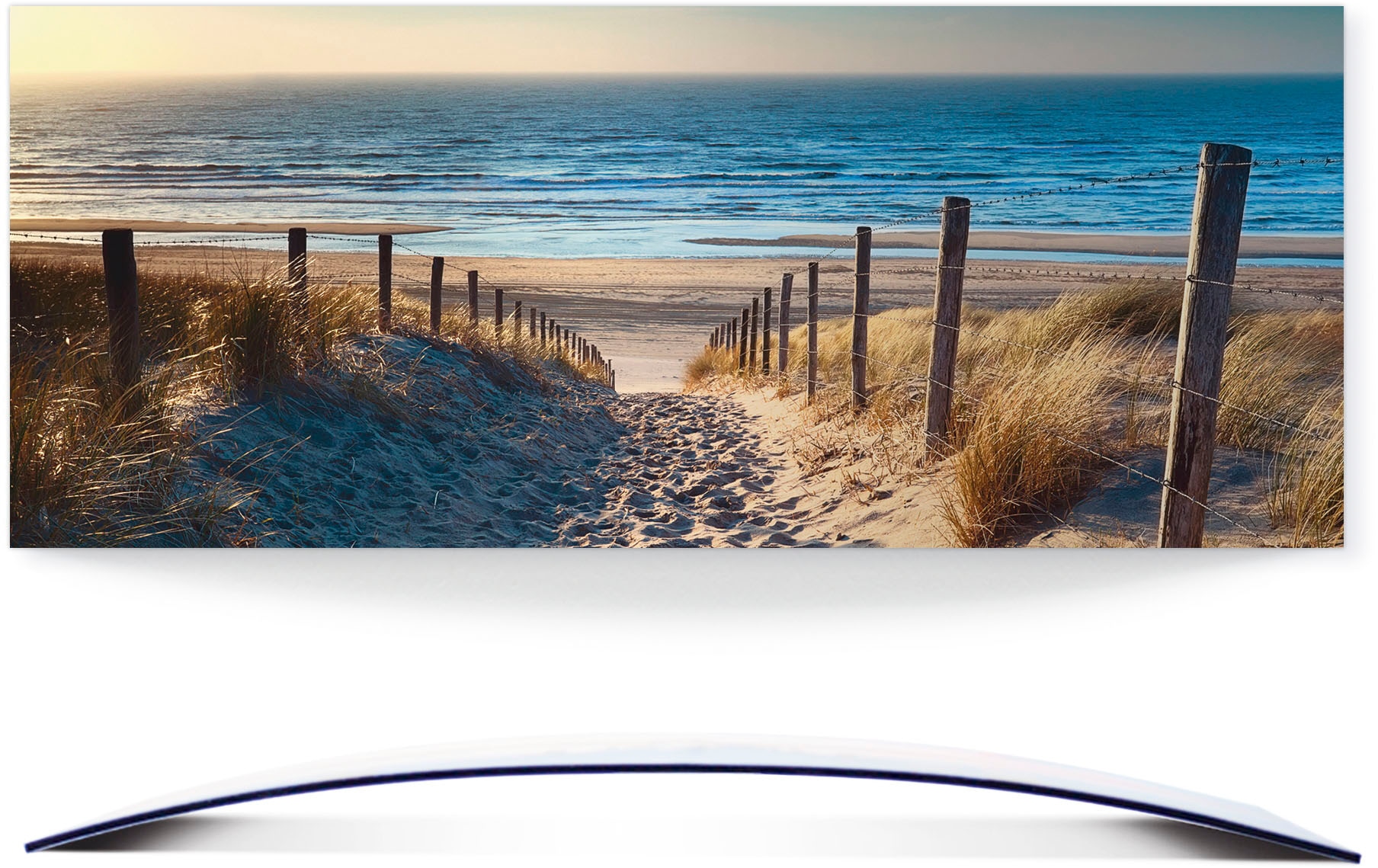 Artland Wandbild »Weg zum Nordseestrand Sonnenuntergang«, Strand, (1 St.), günstig online kaufen