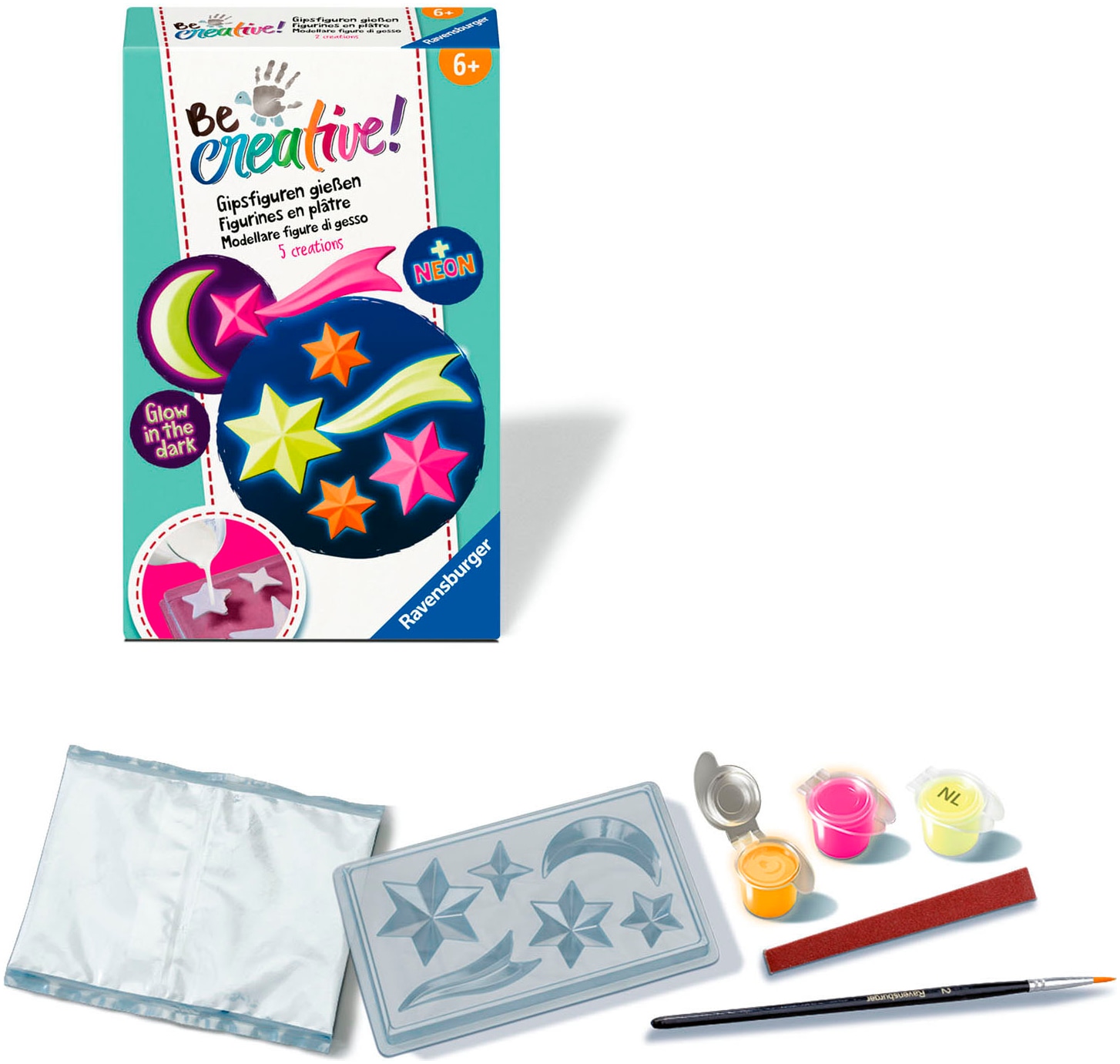 Ravensburger Kreativset »BeCreative Mini, Leuchtsterne«, Made in Europe