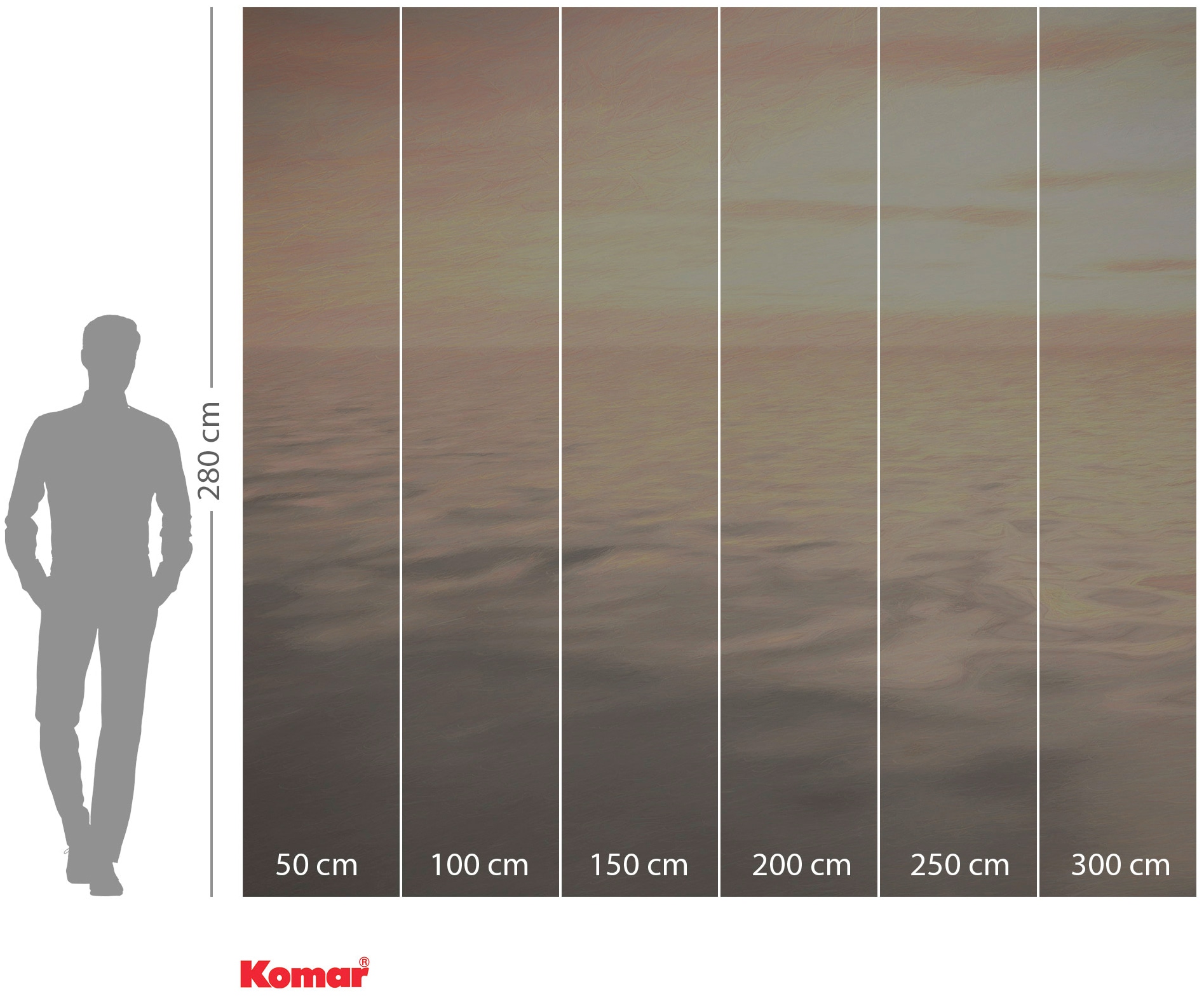 Komar Vliestapete »Digitaldruck Vlies -  Fernweh - Größe 300 x 280 cm« bedruckt glatt Wohnzimmer, Schlafzimmer