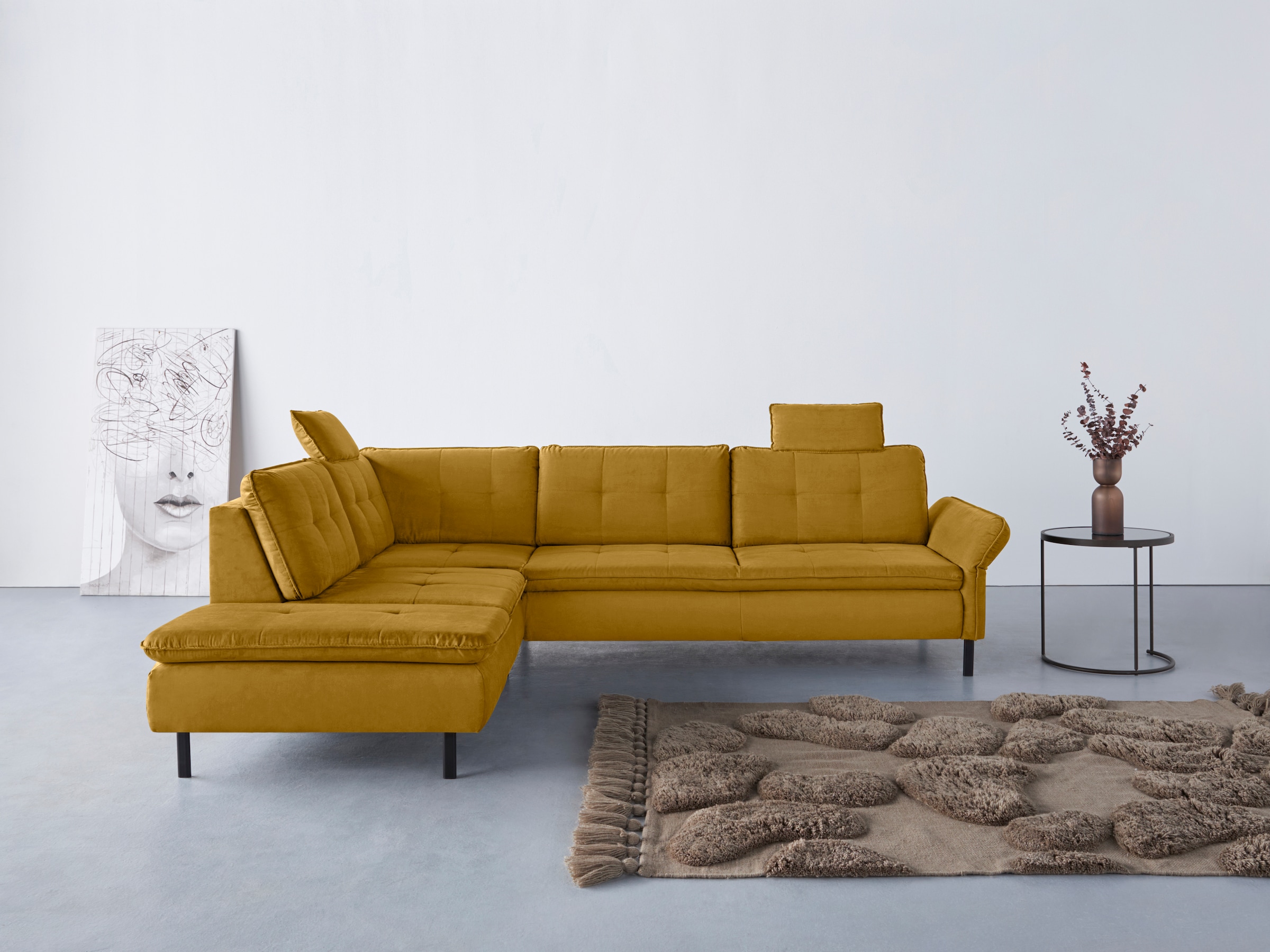 INOSIGN Ecksofa »Birkholm L-Form«, Armlehnverstellung, auch in Easy Clean B günstig online kaufen