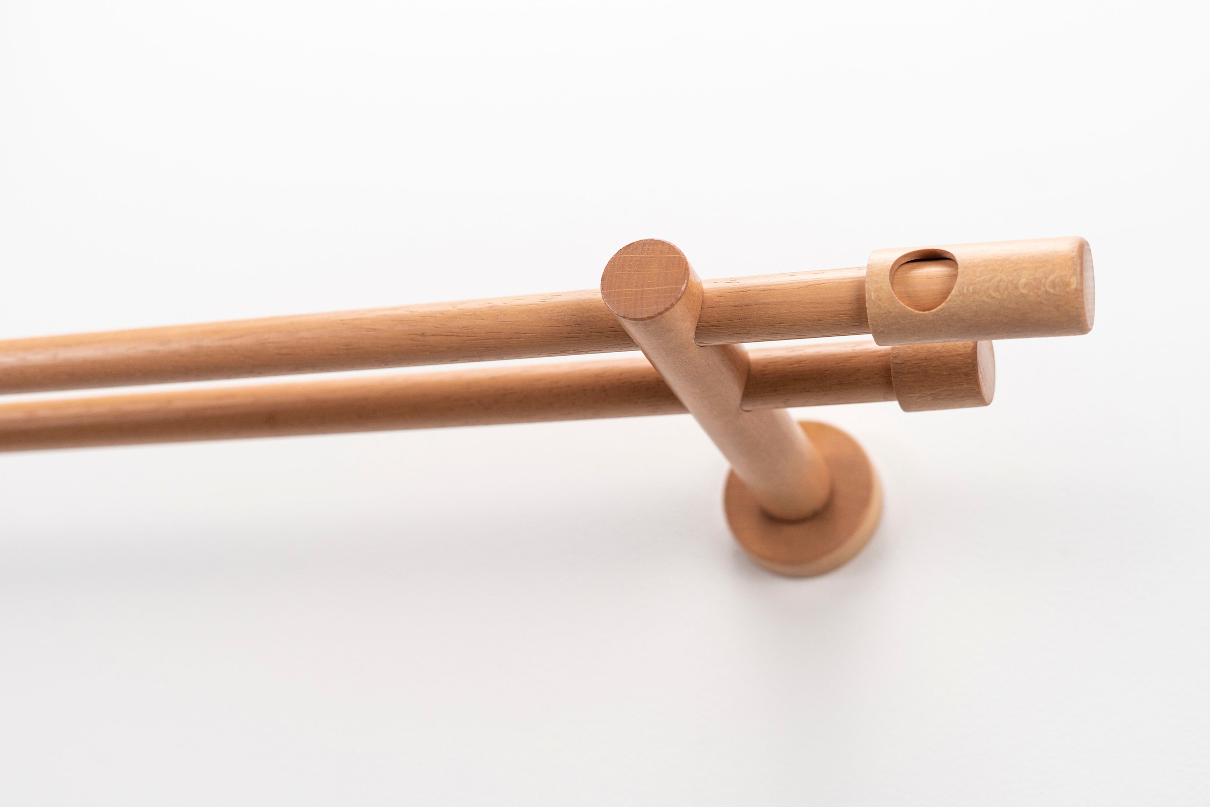 GARESA Gardinenstange »PANDRI« Ø 20 mm 2 läufig-läufig Wunschmaßlänge;Träge günstig online kaufen