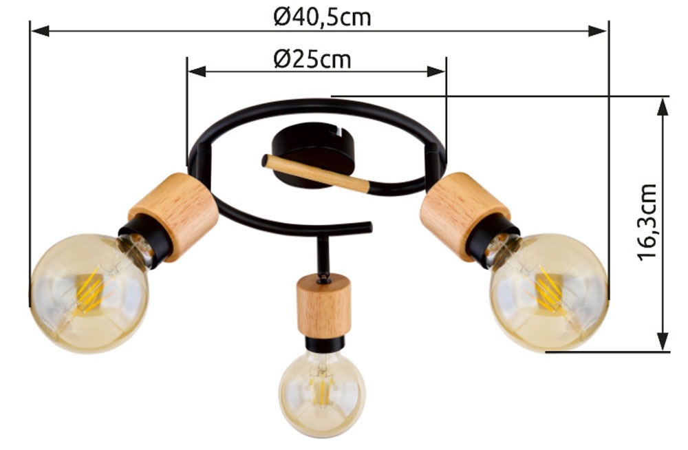 GLOBO LIGHTING Deckenstrahler »JORNA« E27 1 Stk. Spot Deckenspot Flur Schlafzimmer Wohnzimmer