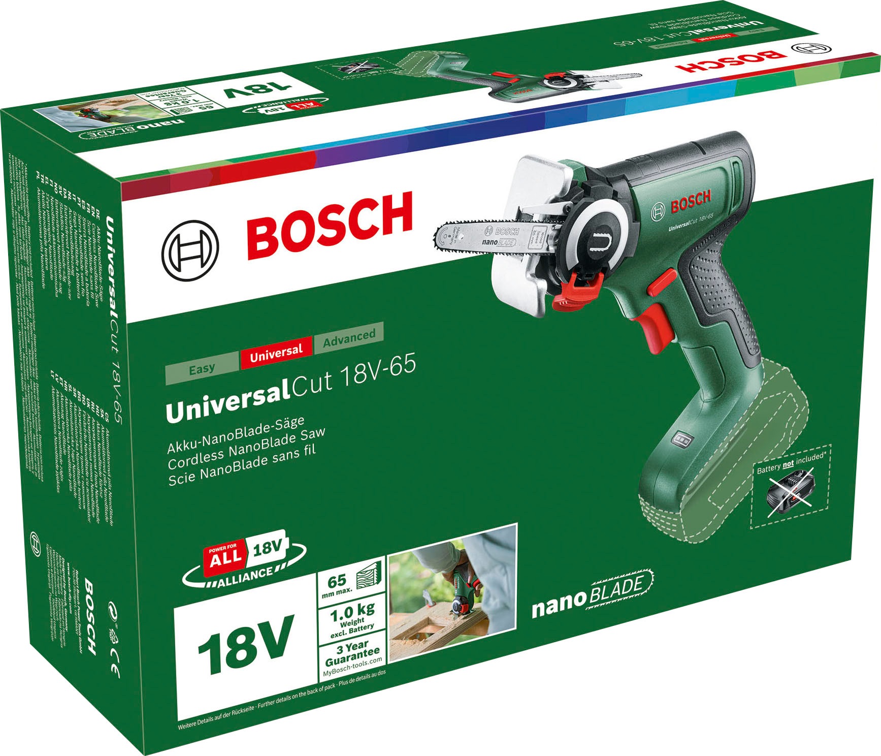 Bosch Home & Garden Akku-Säge und - jetzt im ohne solo«, Akku »UniversalCut %Sale 18V-65 Ladegerät