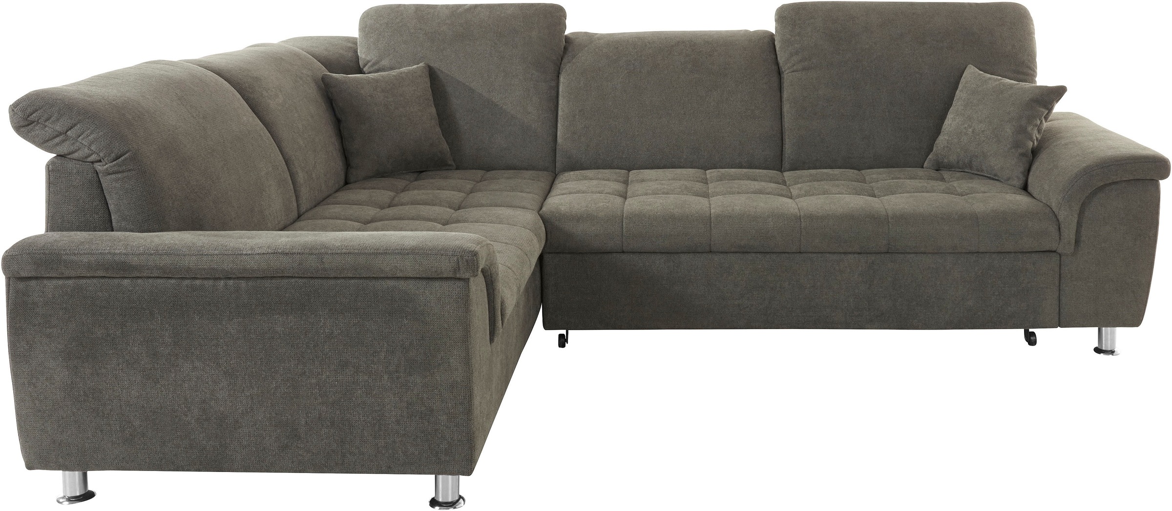 DOMO collection Ecksofa »Franzi, zeitlos und elegant, moderne Sitzheftung, günstig online kaufen