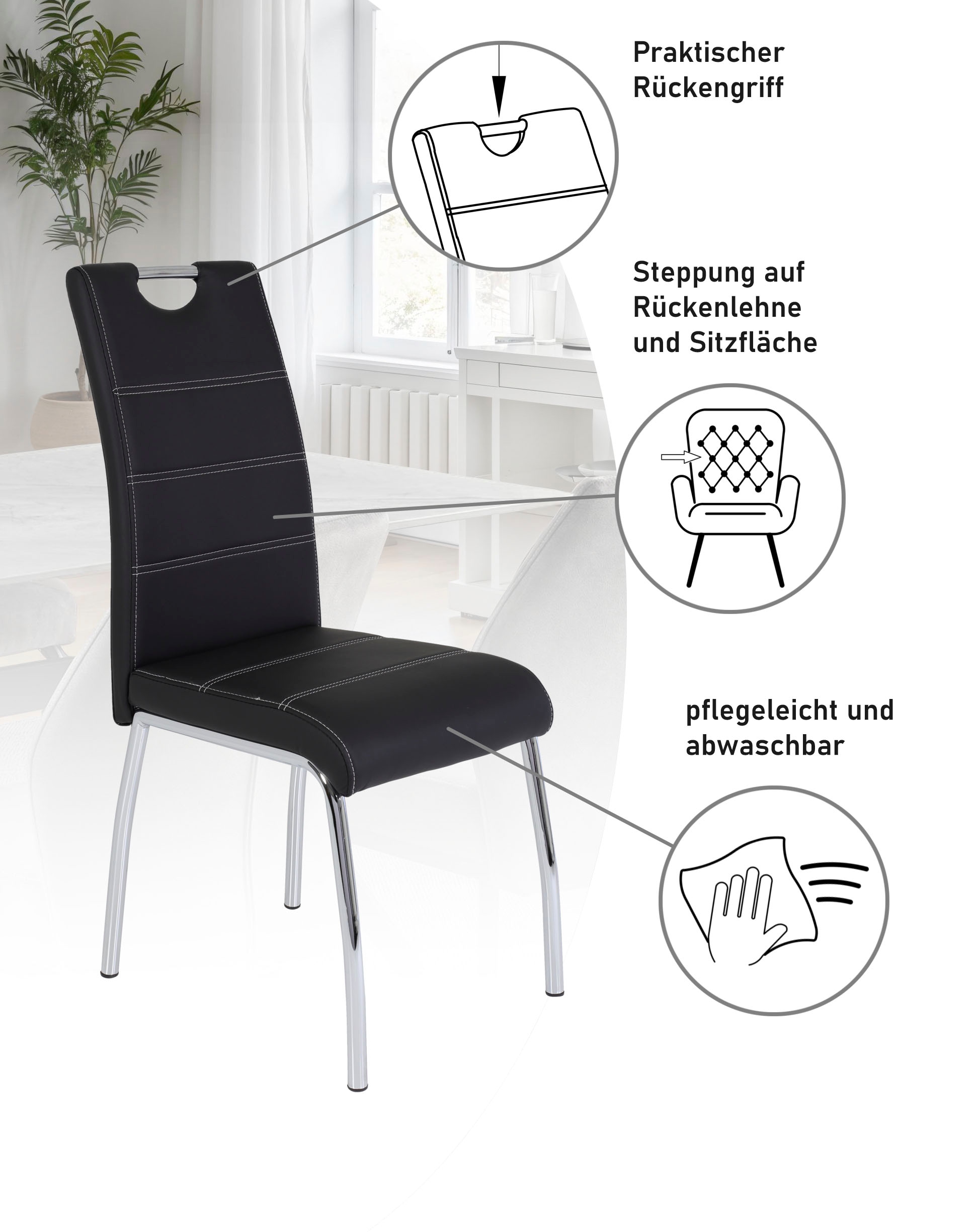 HELA Stuhl »Susi« (Set) 2 Stk.2 oder 4 Stück, mit Griff