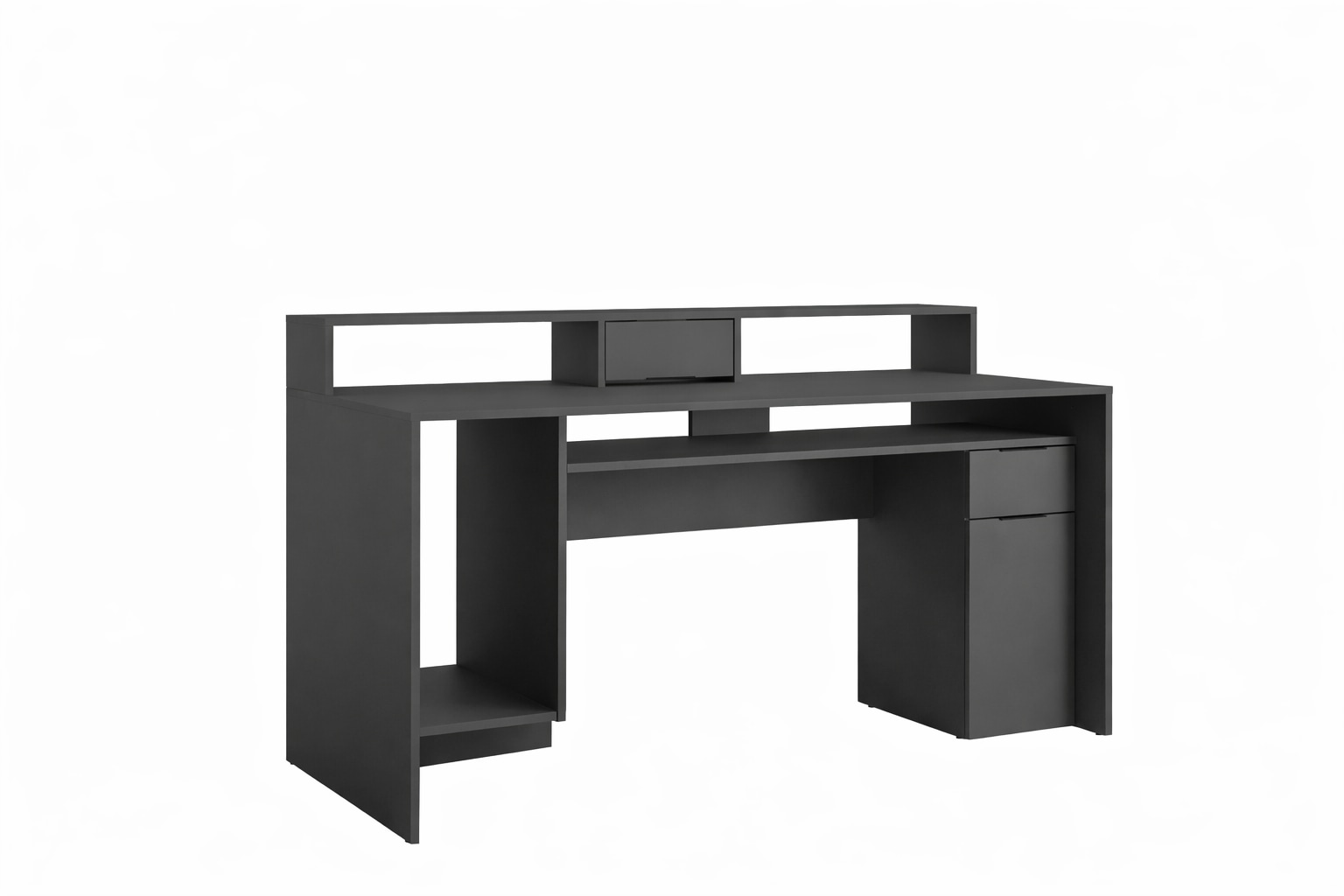 OTTO home Schreibtisch »Peoria Computertisch mit Monitoraufsatz & Towerfach, viel Stauraum« Büroschreibtisch, Gamingtisch mit Schublade, modern, Breite 160 cm