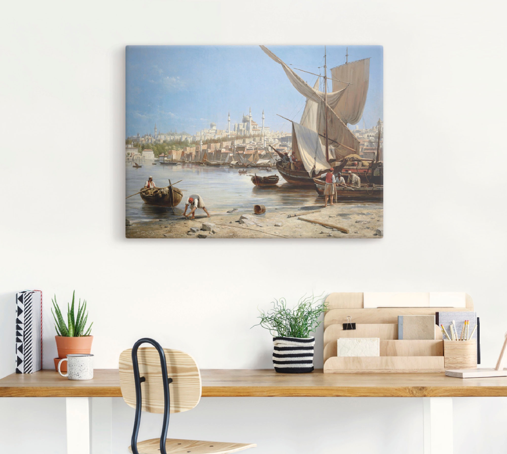 Artland Leinwandbild »Konstantinopel.«, Boote & Schiffe, (1 St.), auf Keilrahmen gespannt