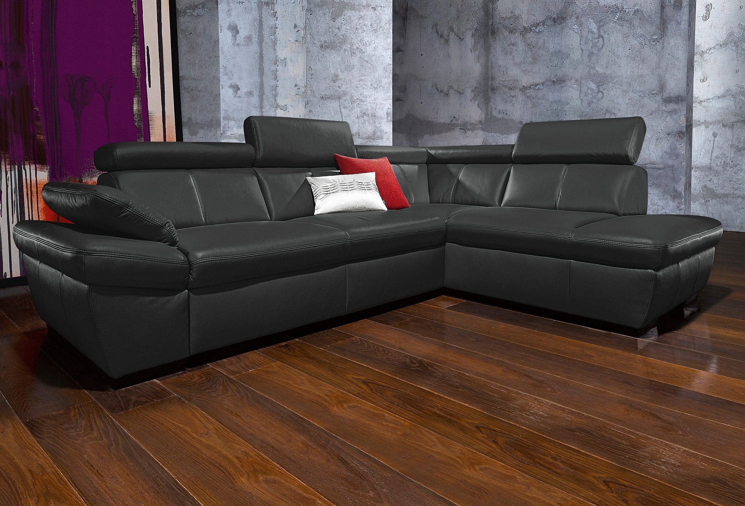 exxpo - sofa fashion Ecksofa »Salerno, Funktionssofa, hoher Sitzkomfort, Br günstig online kaufen