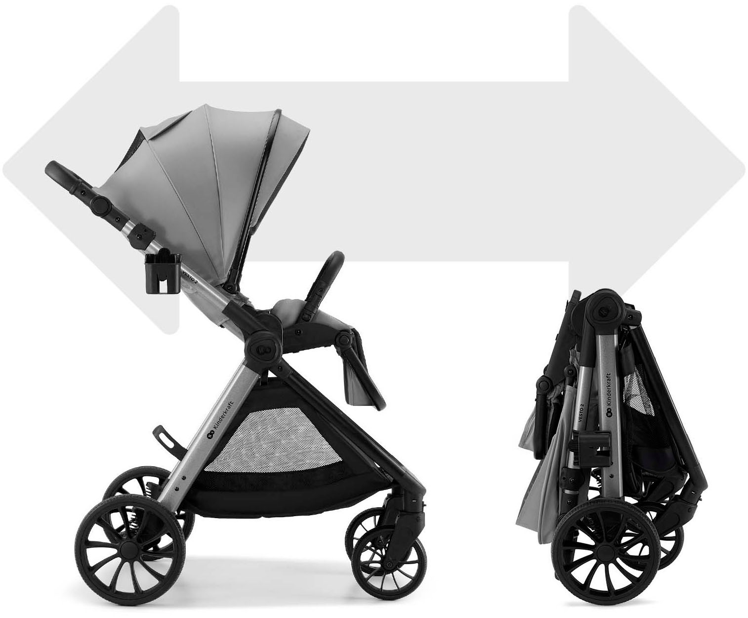Kinderkraft Kombi-Kinderwagen »VESTO 2 - 2in1« 22 kg