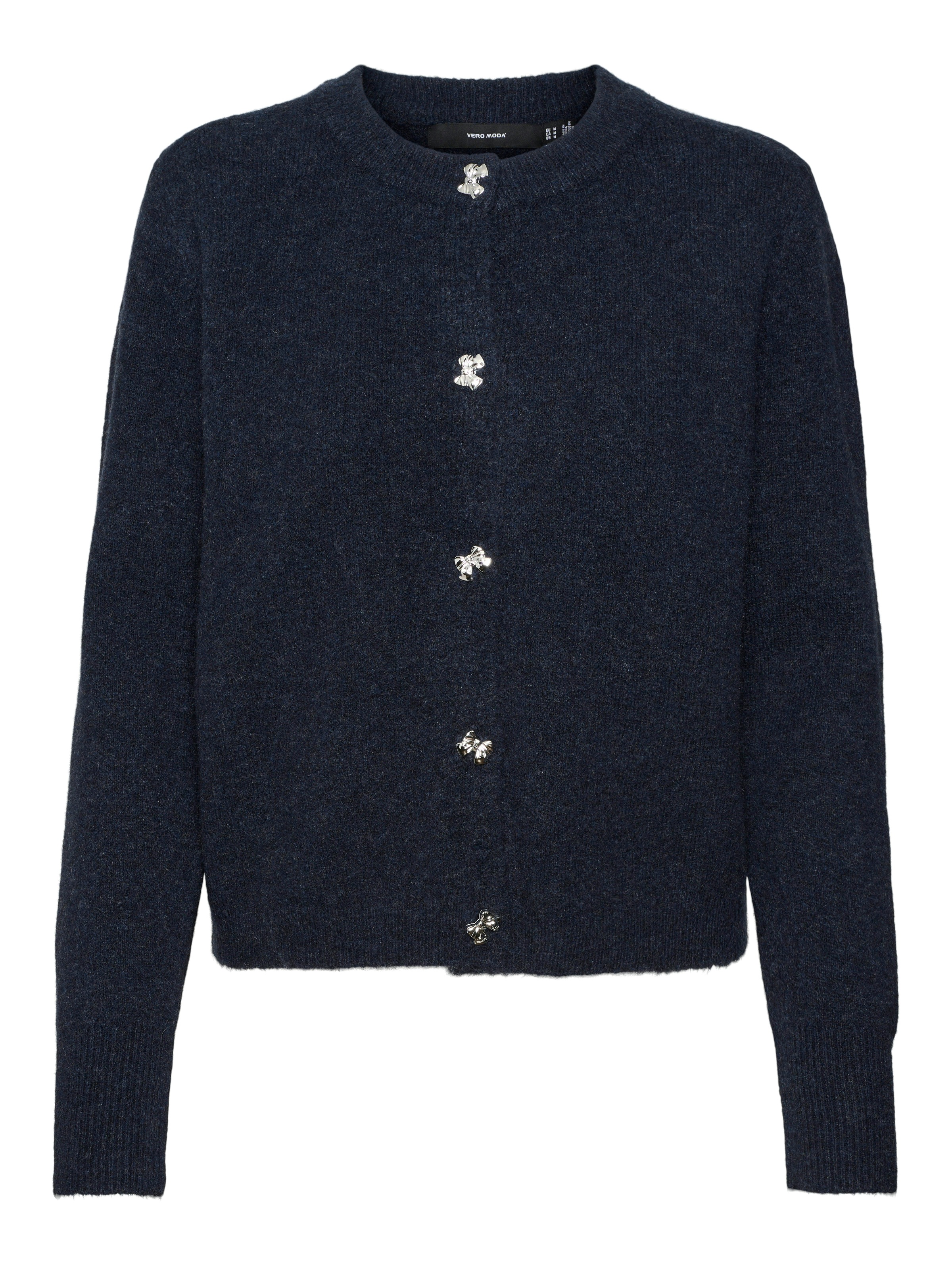 Vero Moda Strickjacke »VMFIONA LS SHORT BUTTON CARDIGAN GA BOO«, mit Knopfleiste