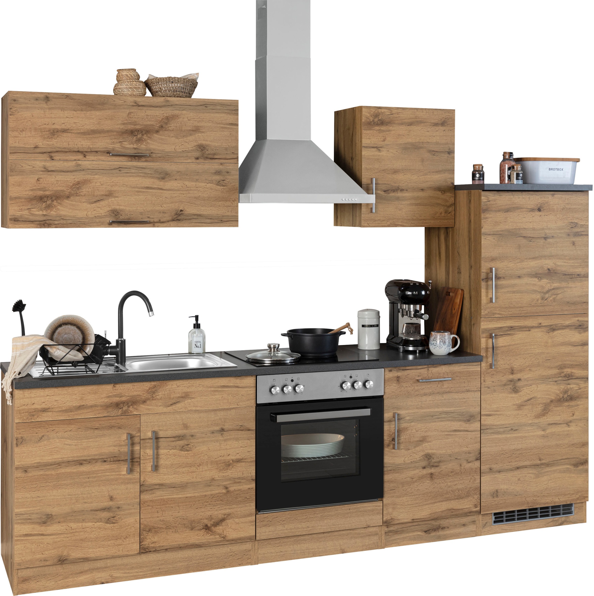 KOCHSTATION Küchenzeile »KS-Colmar«, ohne E-Geräte, Breite 270 cm