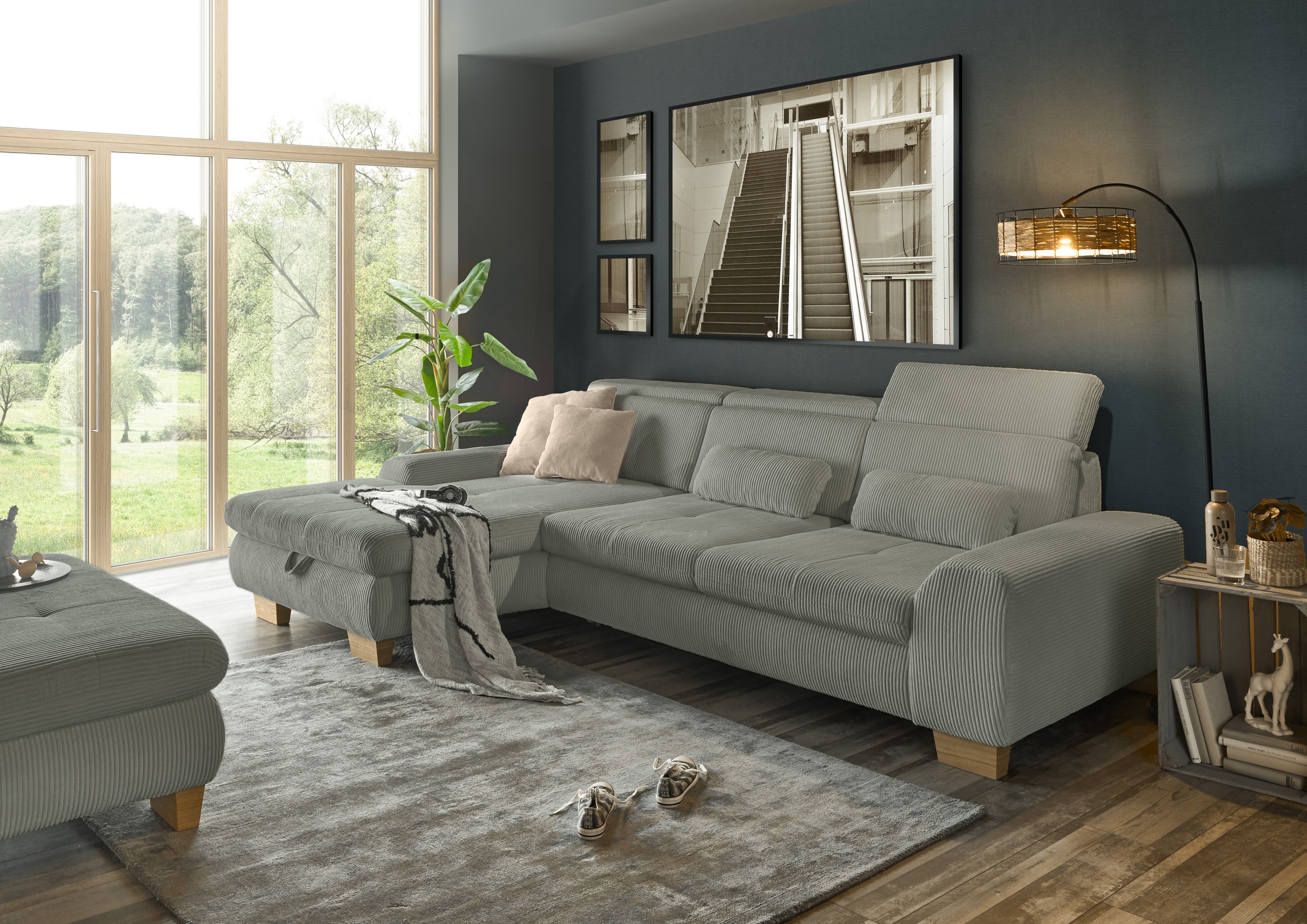 set one by Musterring Ecksofa »SO 3400, Cord, Sitzhöhe 47cm oder 49cm, inkl günstig online kaufen