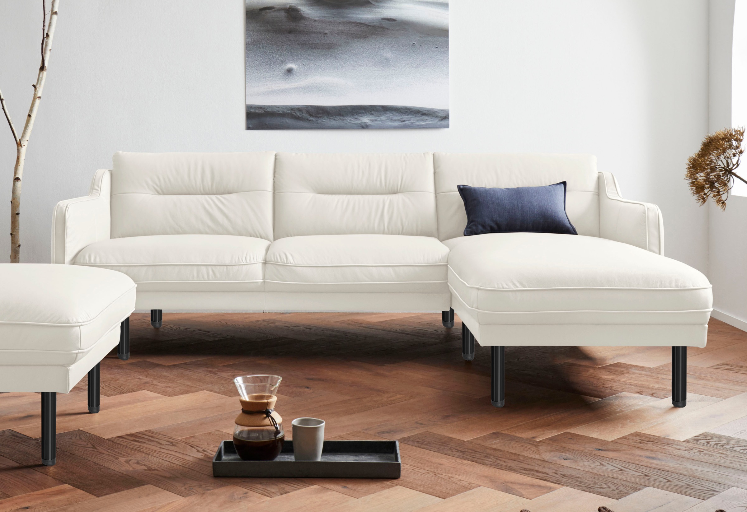 Home affaire Ecksofa »Nordfyn L-Form« edles Design in 3 Bezugsqualitäten, D günstig online kaufen