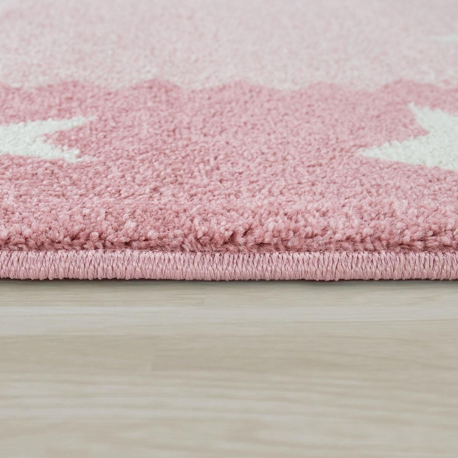 3. Bild von Paco Home Kinderteppich »Ela 398«, rechteckig, 3D-Design, Motiv Sterne, Pastell-Farben, mit Bordüre, Kinderzimmer