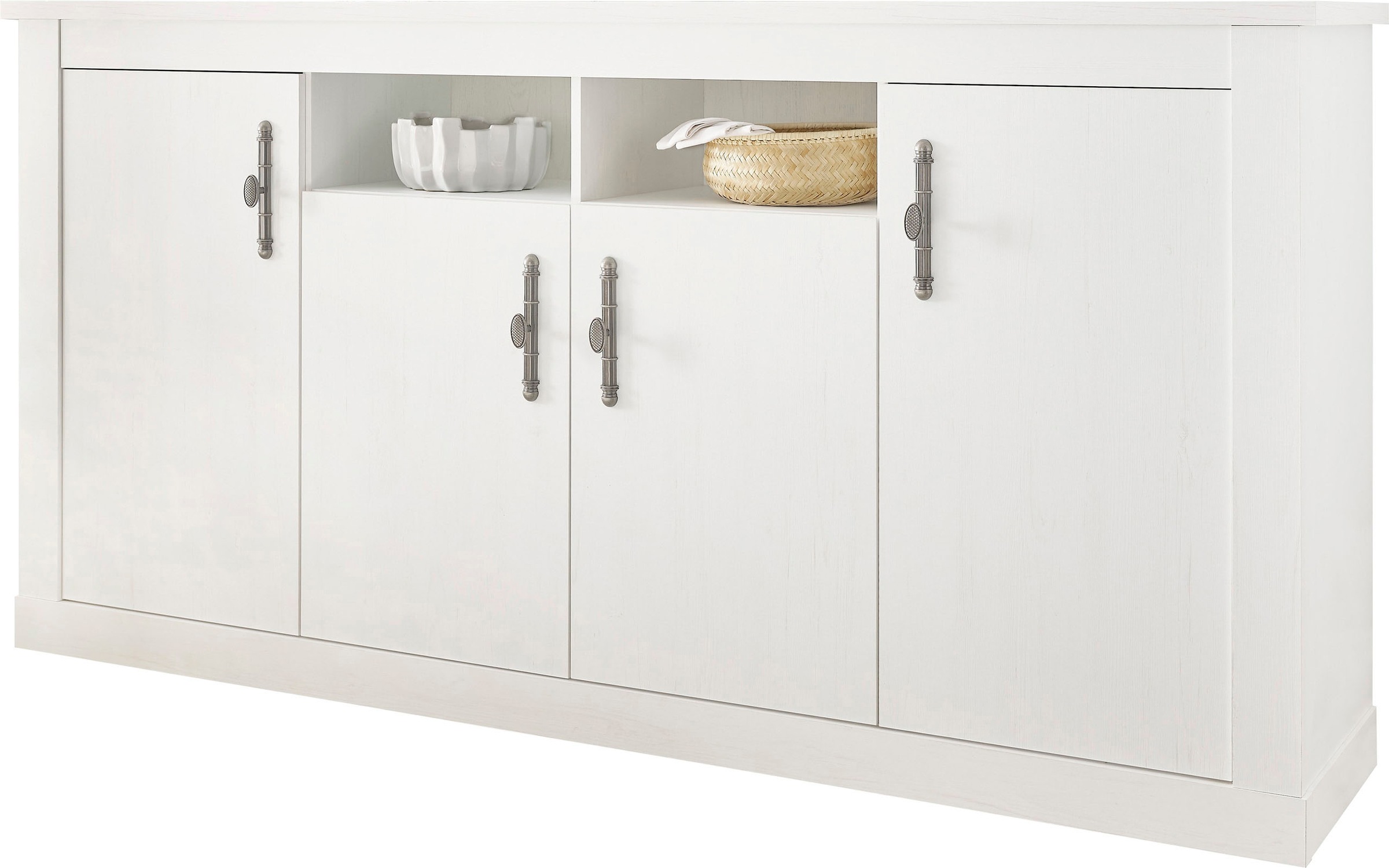 Home affaire Sideboard "RAVENNA", im romantischen Landhausstil, Griffe aus günstig online kaufen