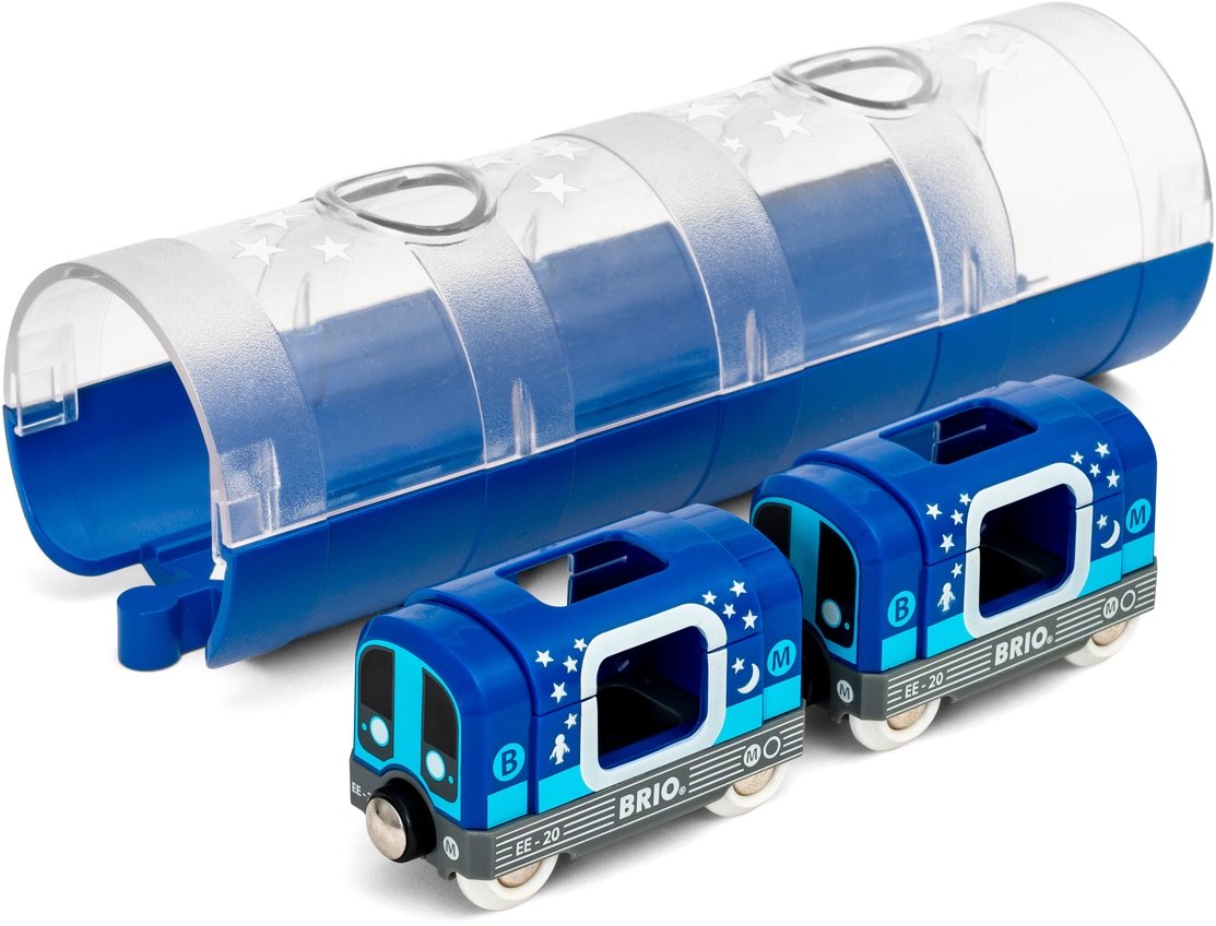 BRIO® Spielzeug-Zug »BRIO® WORLD, Tunnelbox U-Bahn«, leuchtet im Dunkeln