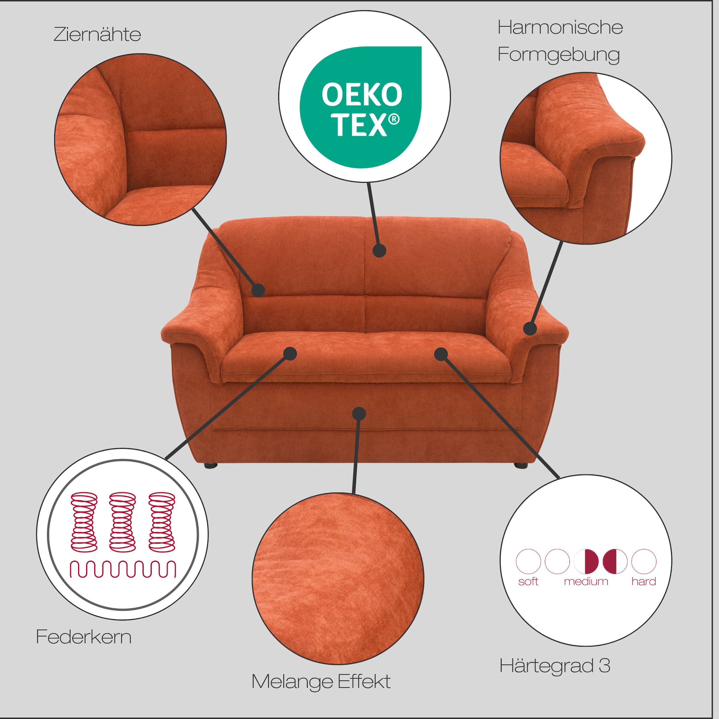 DOMO collection 2-Sitzer »Lale«