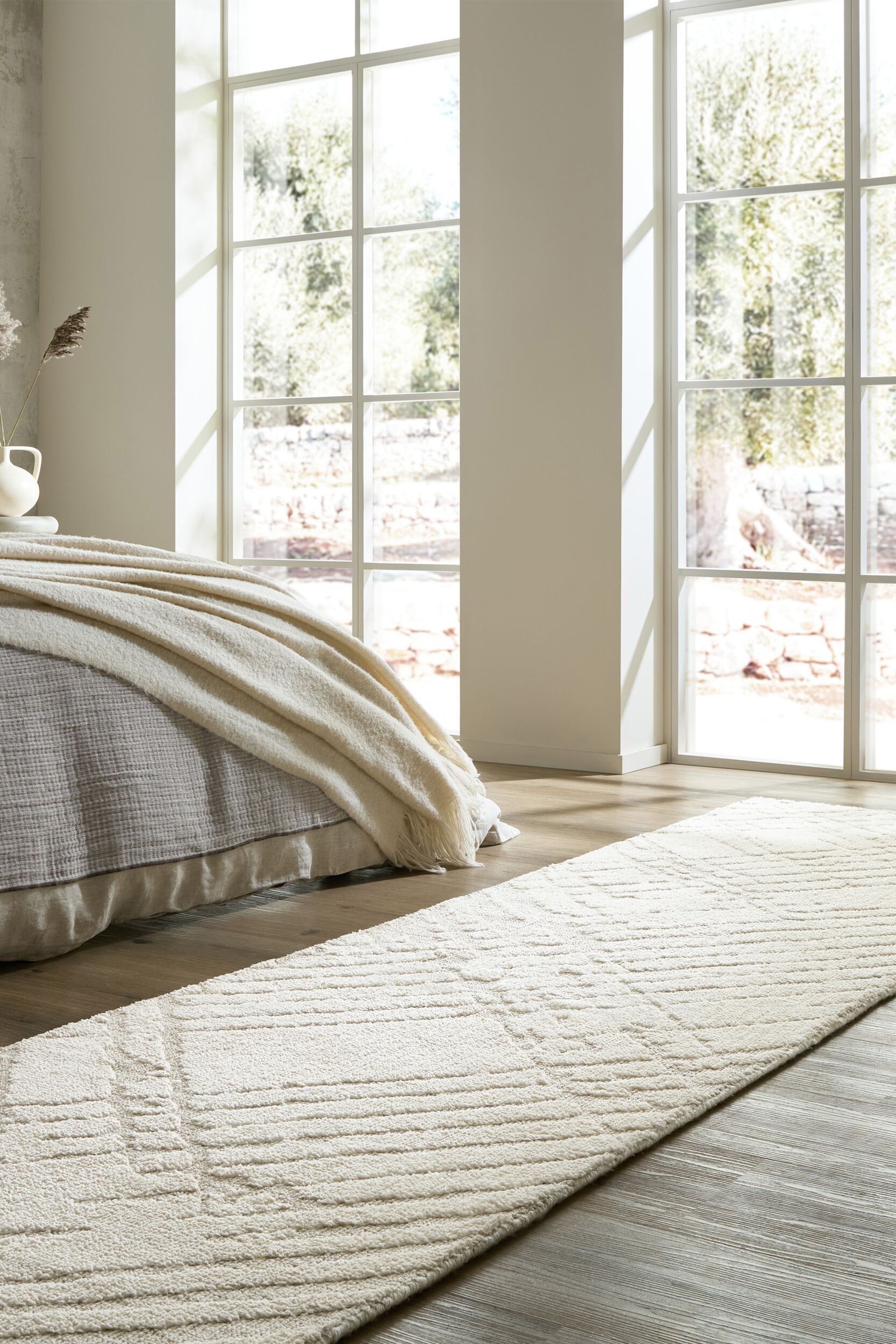 FLAIR RUGS Teppich »Remy« rechteckig 12 mm Höhe Hoch-niedriger Flor in Wolle-Optik