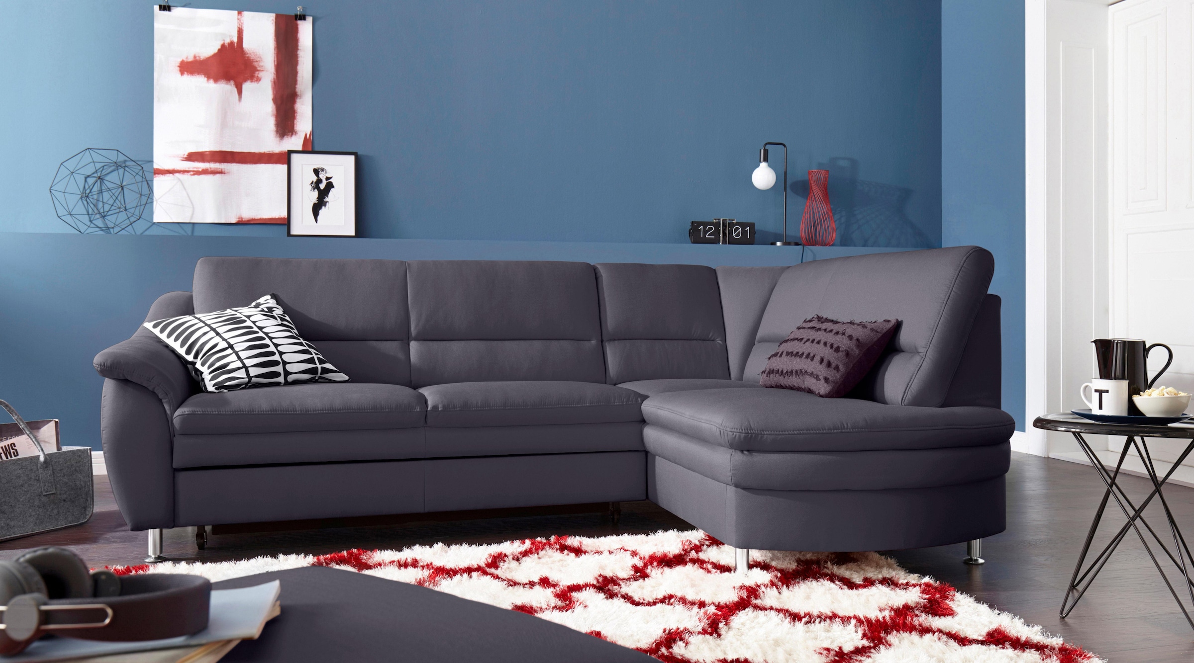 sit&more Ecksofa »Cardoso L-Form«, mit Federkern, wahlweise mit Bettfunktio günstig online kaufen
