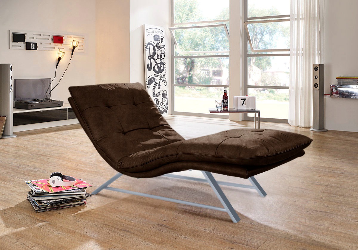 W.SCHILLIG Relaxliege »daily dreams«, in Waffelkissen-Optik, wahlweise mit Motor, Kufengestell, in 2 Breiten