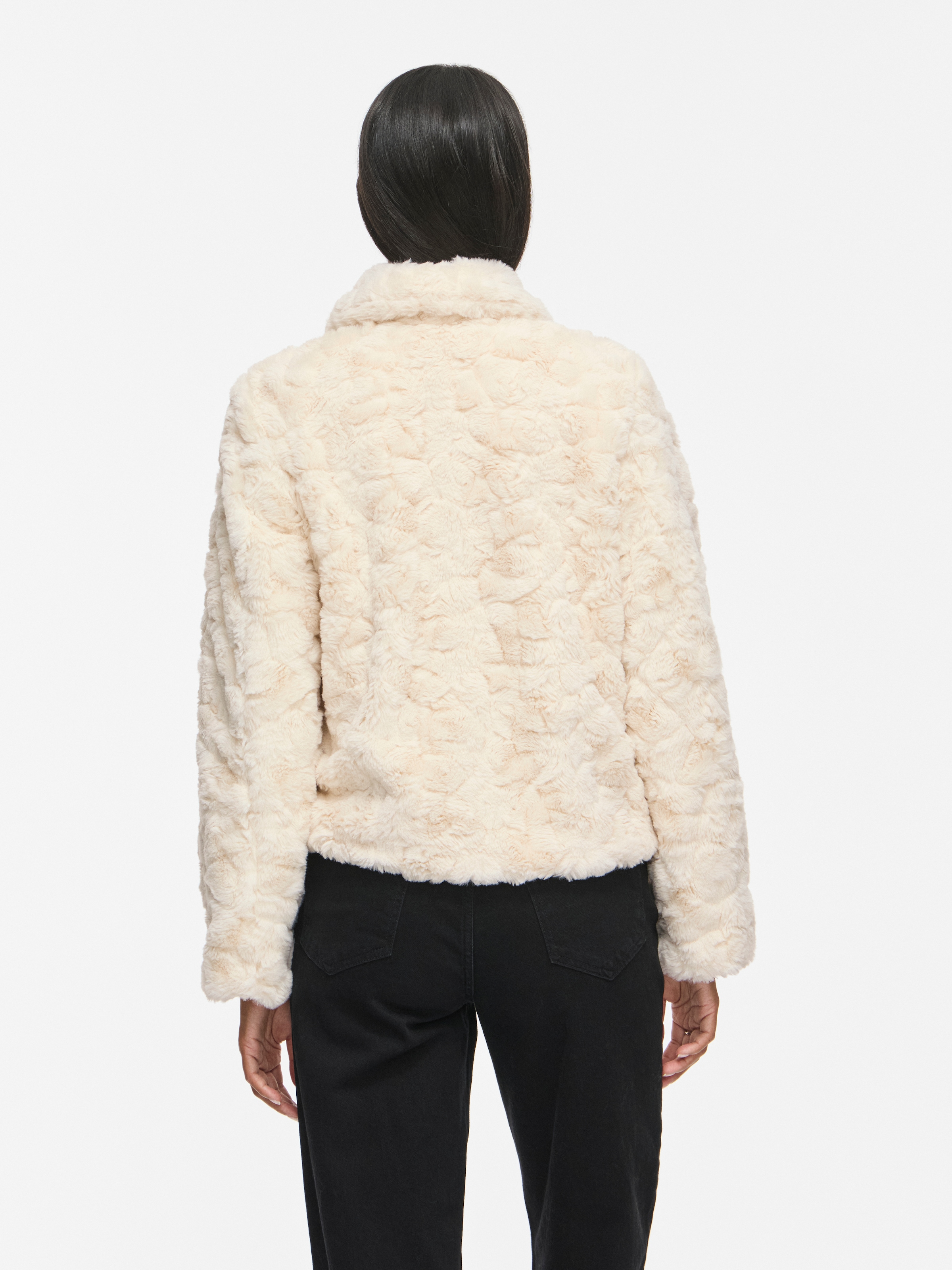 Vila Kurzjacke »VIDORTE NEW L/S JACKET/PB« Aus Kunstfell mit Knopfleiste