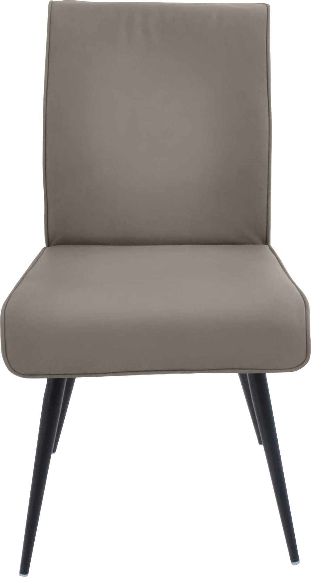 K+W Komfort & Wohnen 4-Fußstuhl »Giacomo I«, 1 St., Leder CLOUD, 4- Fußstuhl mit umlaufenden 4mm Keder am Rücken und Sitz, Metallfüße