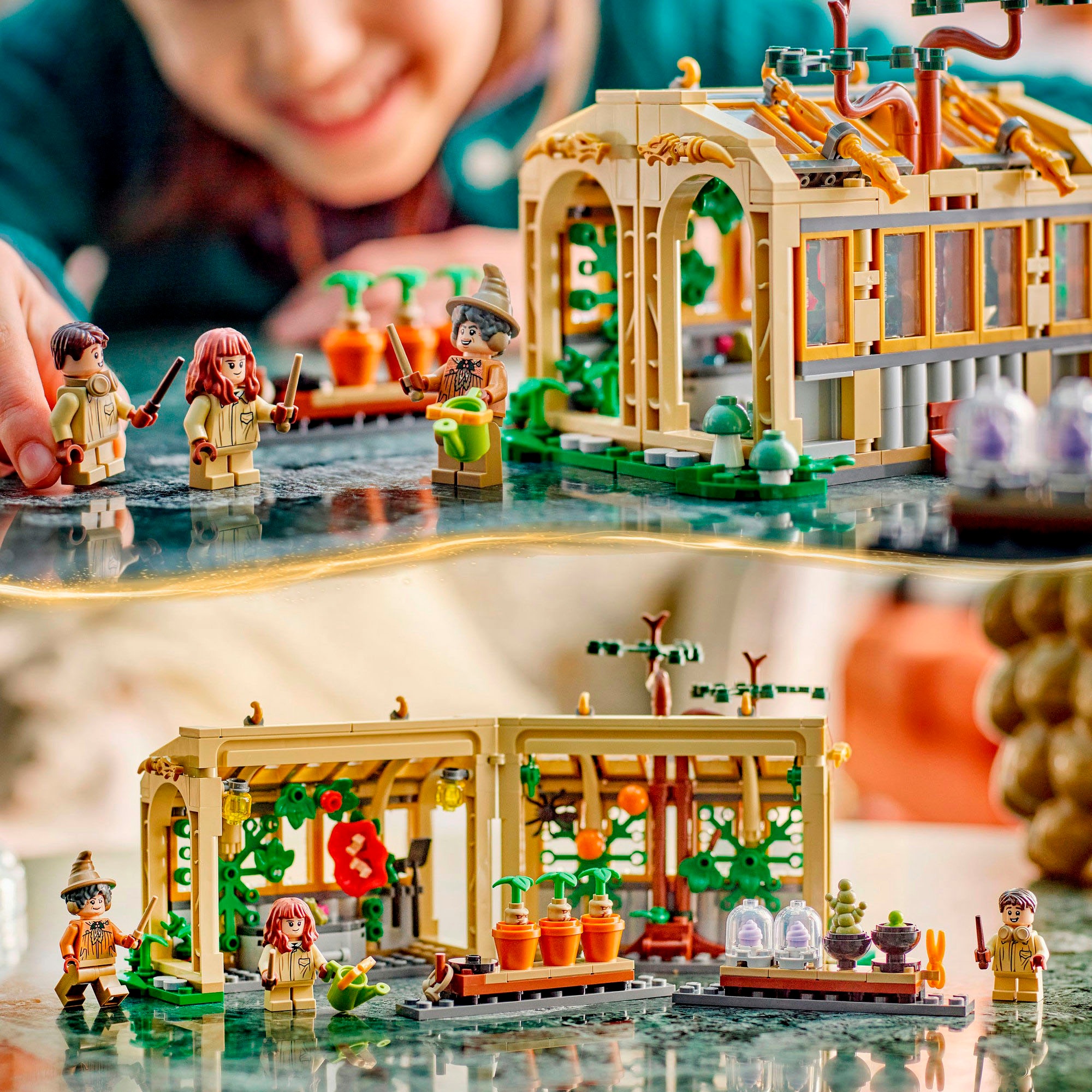 LEGO® Konstruktionsspielsteine »Schloss Hogwarts: Kräuterkundeunterricht (76445), LEGO Harry Potter™«, (390 St.), Made in Europe