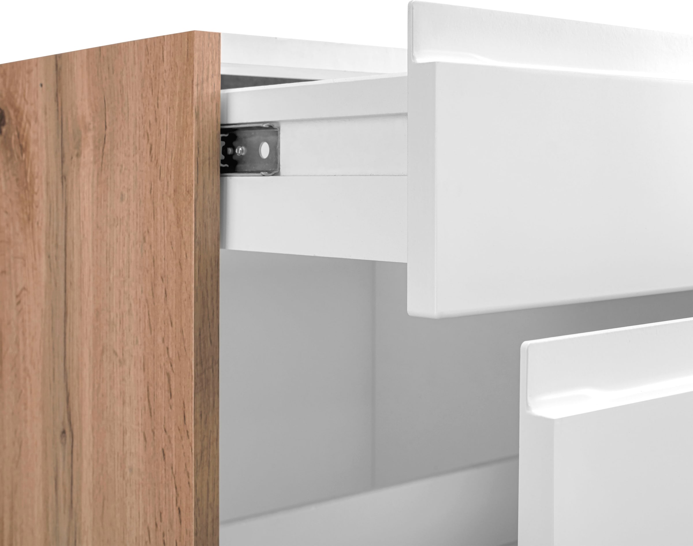 KOCHSTATION Unterschrank »KS-Bruneck« >>Bruneck<< 60 cm breit, für viel Stauraum, hochwertige MDF-Fronten