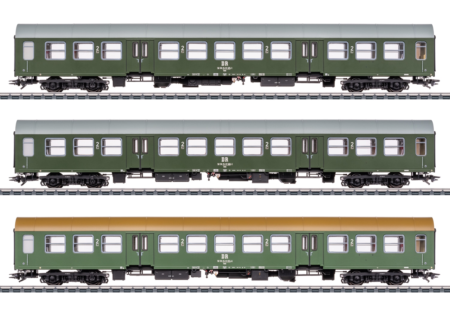 Märklin Personenwagen »Personenwagen-Set Halberstädter Mitteleinstiegswagen - 42580« mit Beleuchtung