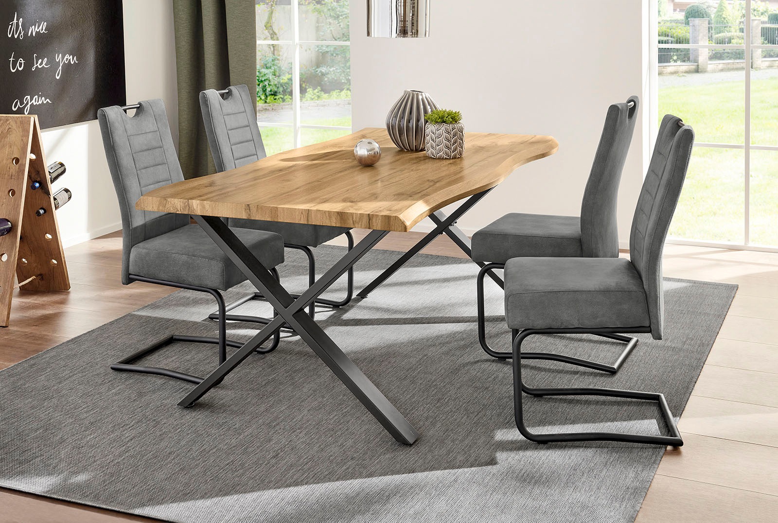 Jockenhöfer Gruppe Esstisch »Marita« 180x100 cm geschwungene Baumkantenopti günstig online kaufen