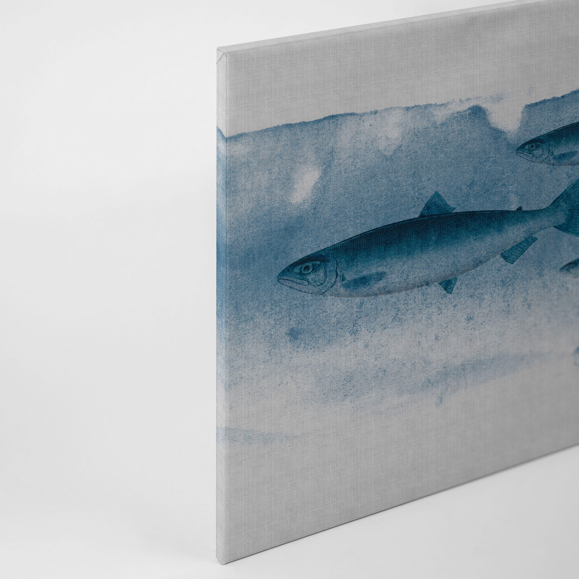 A.S. Création Leinwandbild »into the blue«, Kunst-Tiere-Kinder, (1 St.), Keilrahmen Unterwasser Welt Fische Leinwand-Bild Wohnzimmer modern