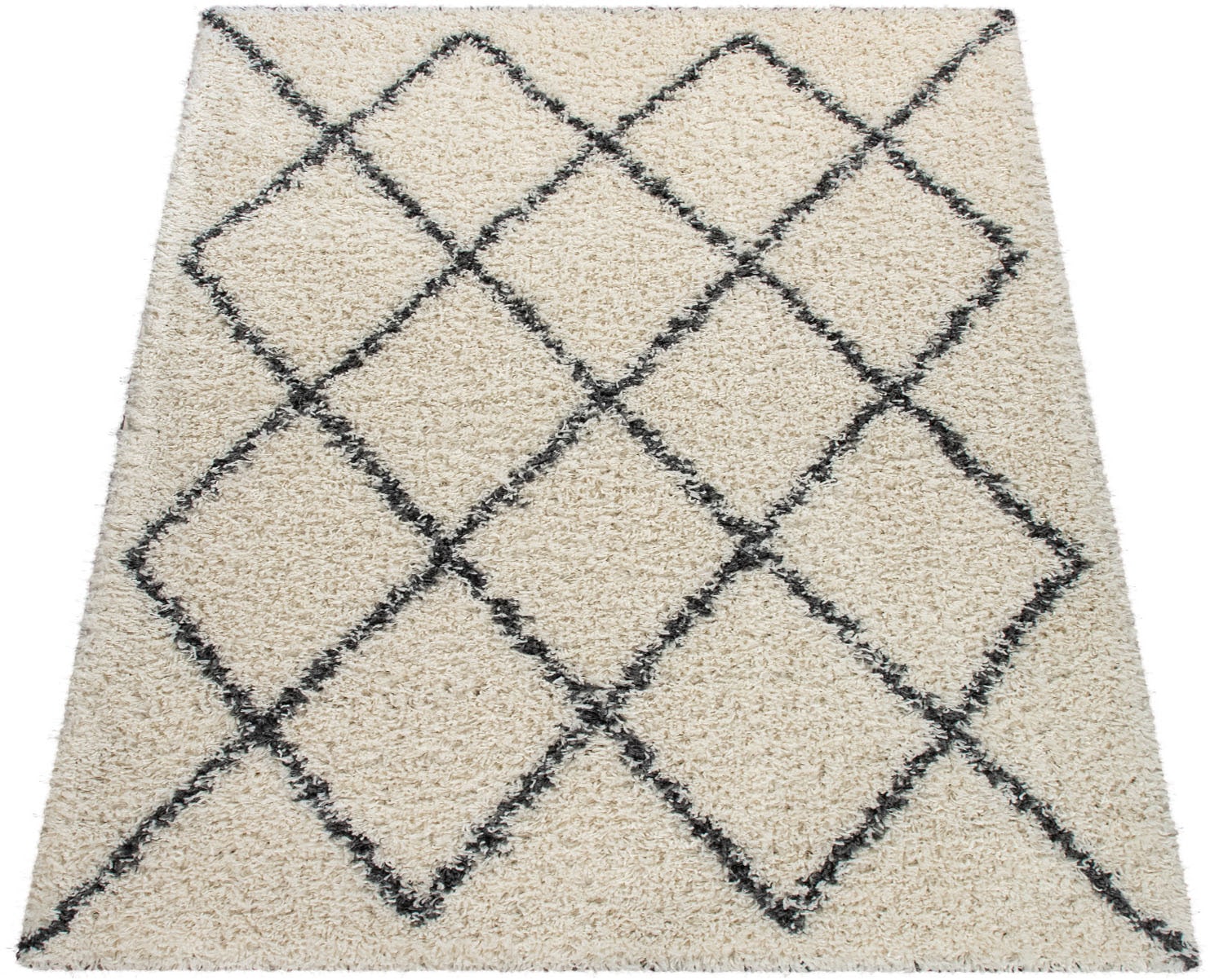 Paco Home Hochflor-Teppich »Kalmar 444«, rund, 40 mm Höhe, Scandi Design, R günstig online kaufen